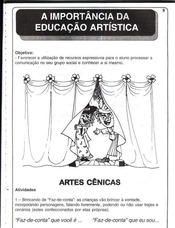 A IMPORTÂNCIA DA ARTE CÊNICA P Ens da Educacao Artistica