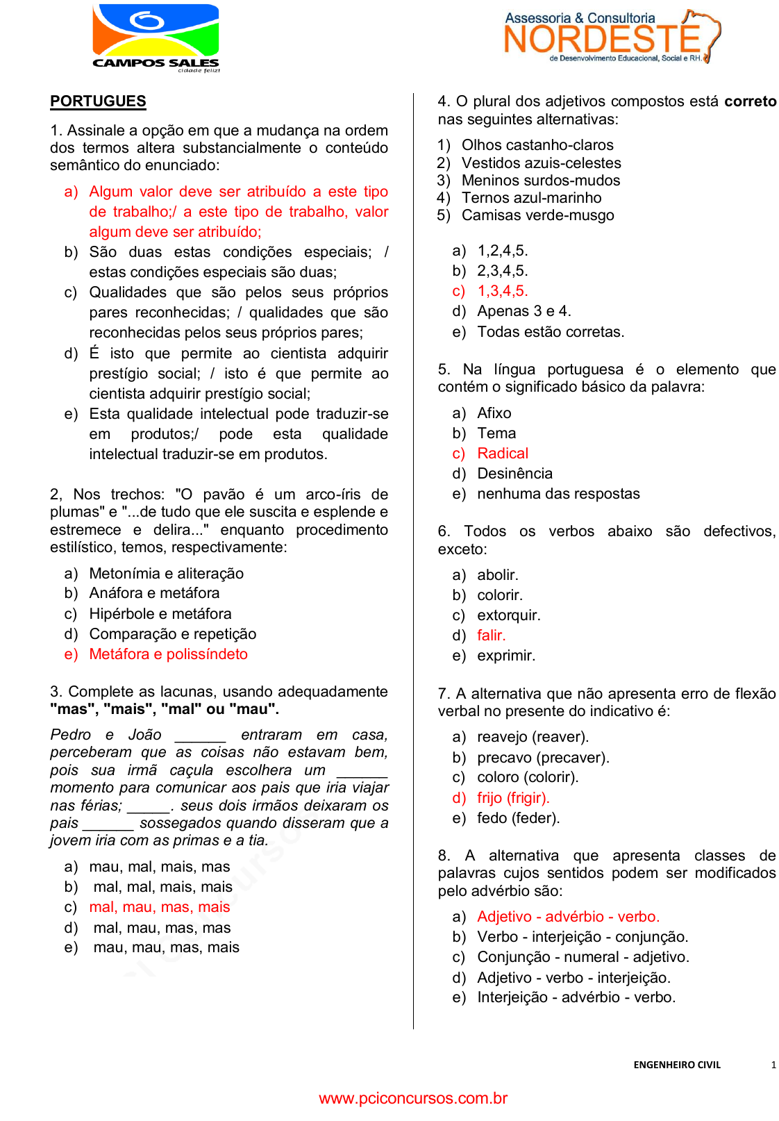 1° o plural dos adjetivos compostos esta correto nas seguintes alternativas  