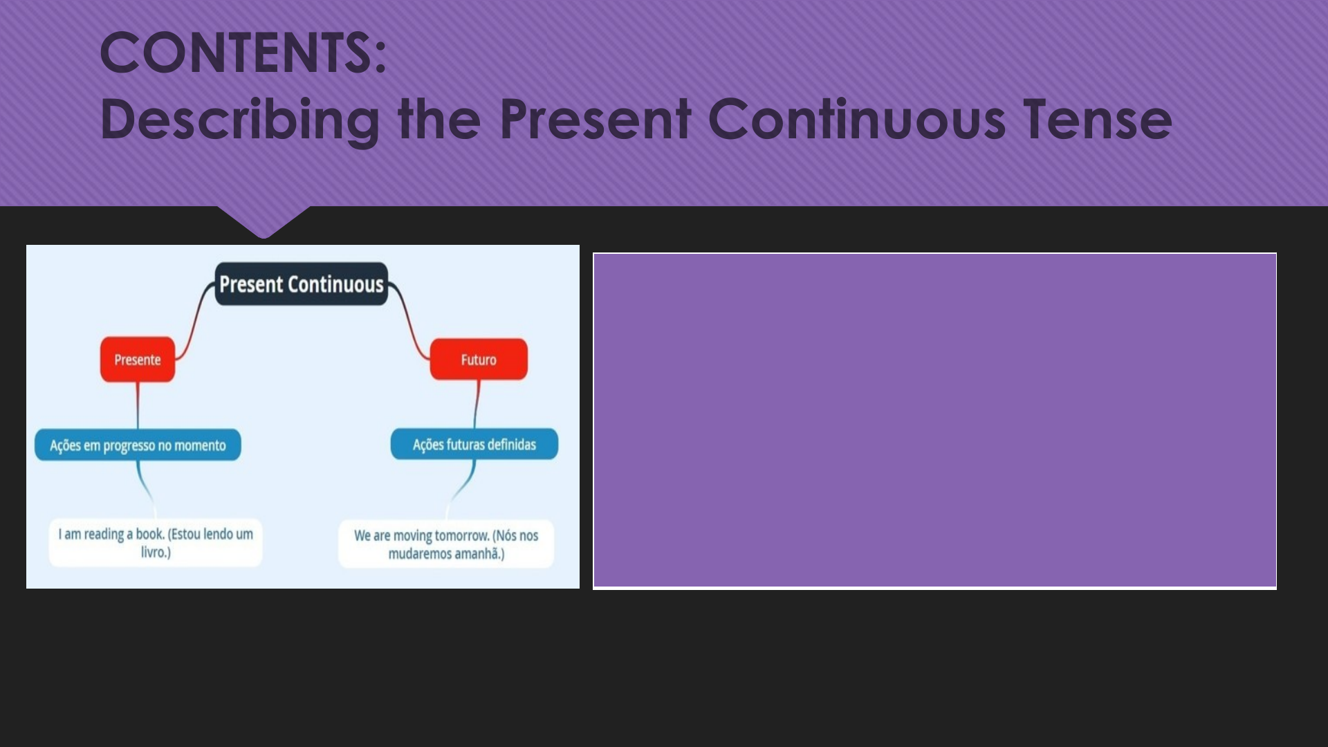 Atividade de inglês: Present Continuous Tense - 7º ano - Acessaber