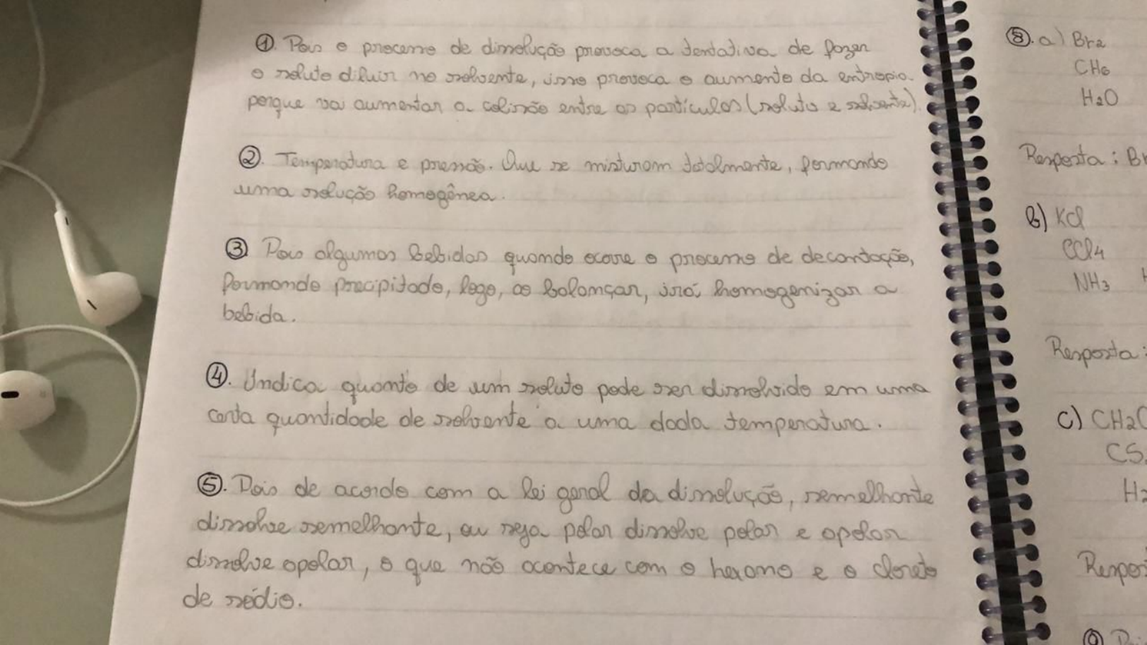 Lista De Exercício QuÍmica Geral Soluções Ufcg Química 2375