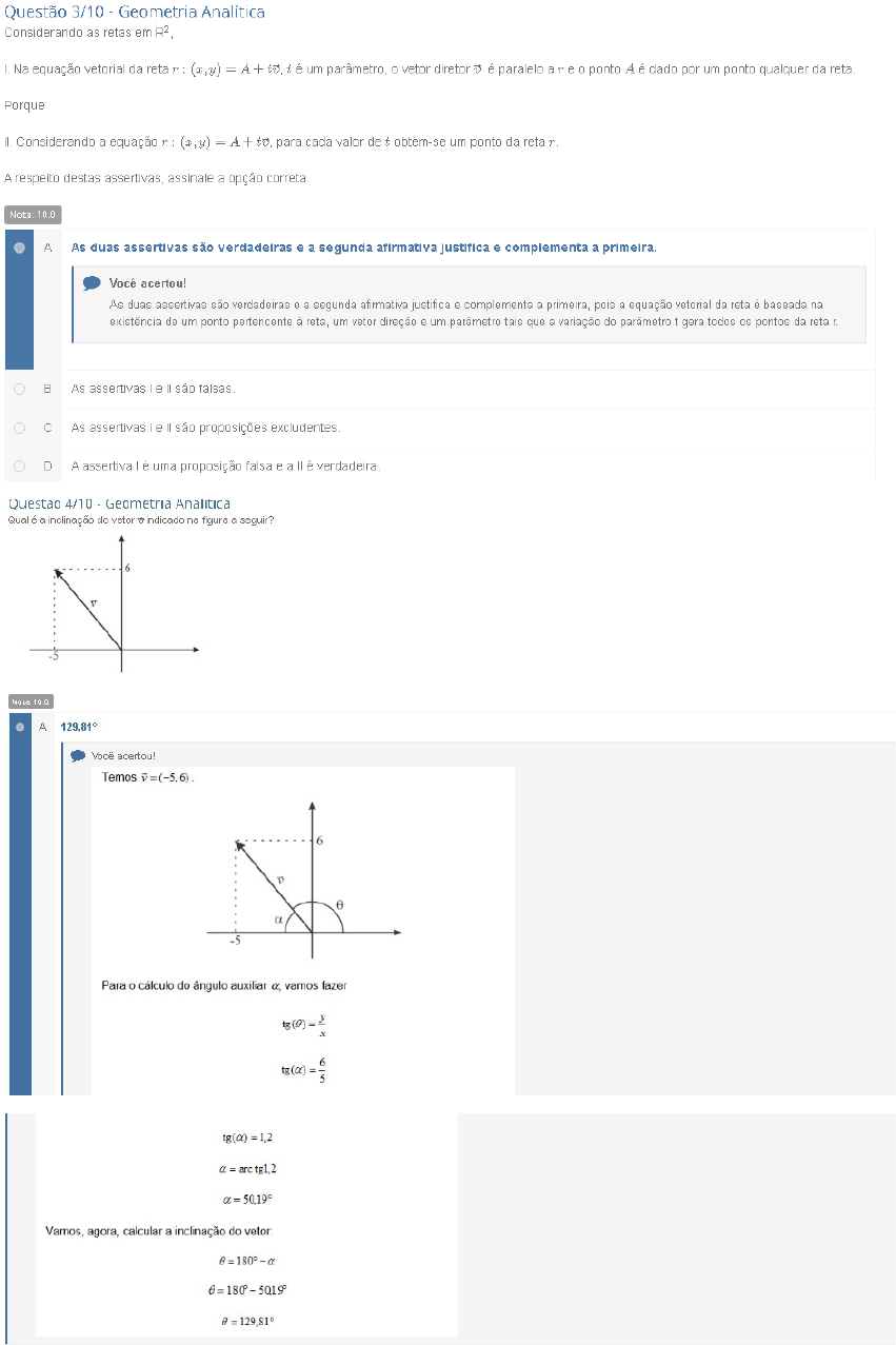 Apol 1 Geometria Analitica Engenharia De Produção 9990