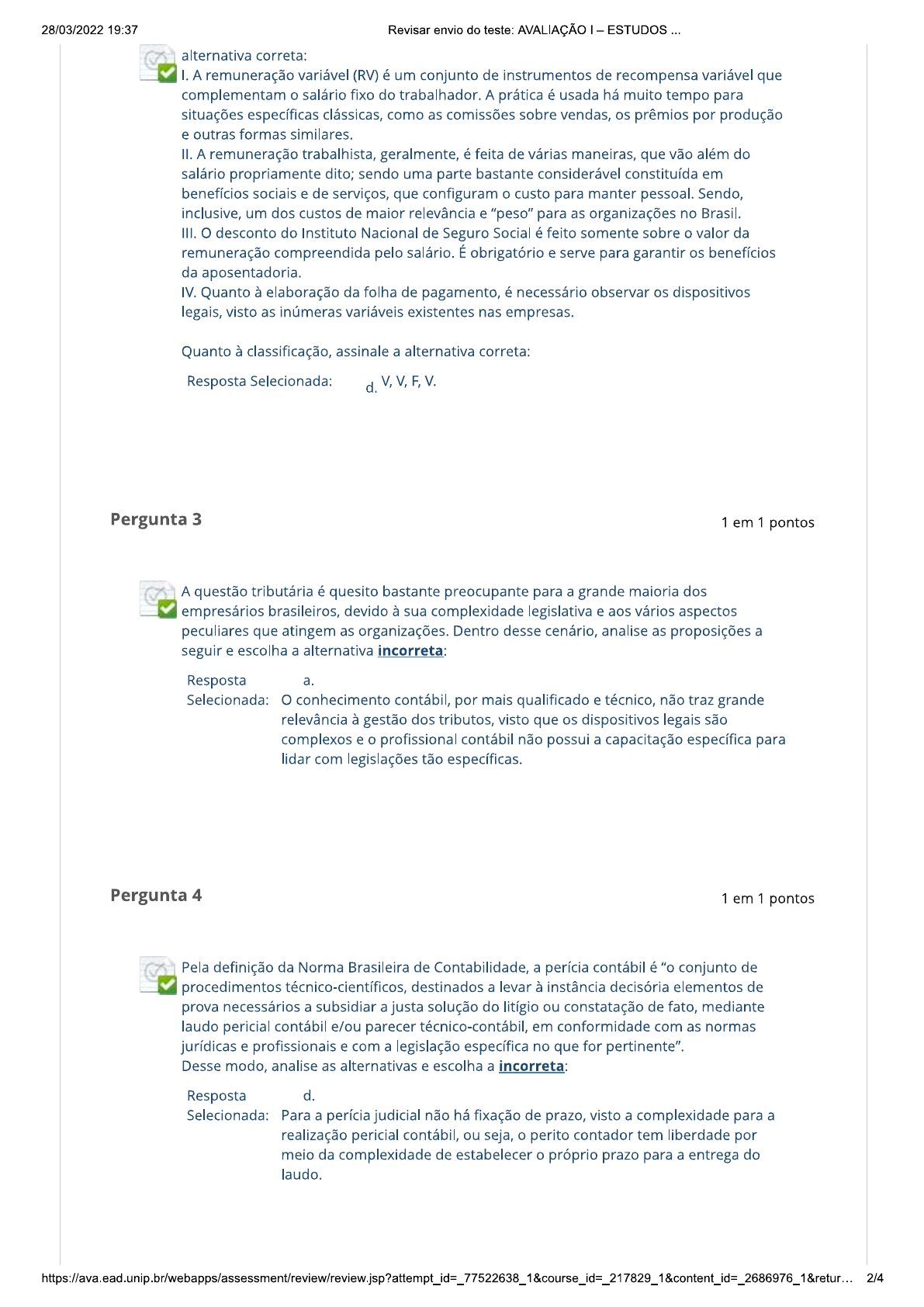 ESTUDOS DISCIPLINARES XI AVALIAÇÃO - UNIP EAD - Controladoria E ...