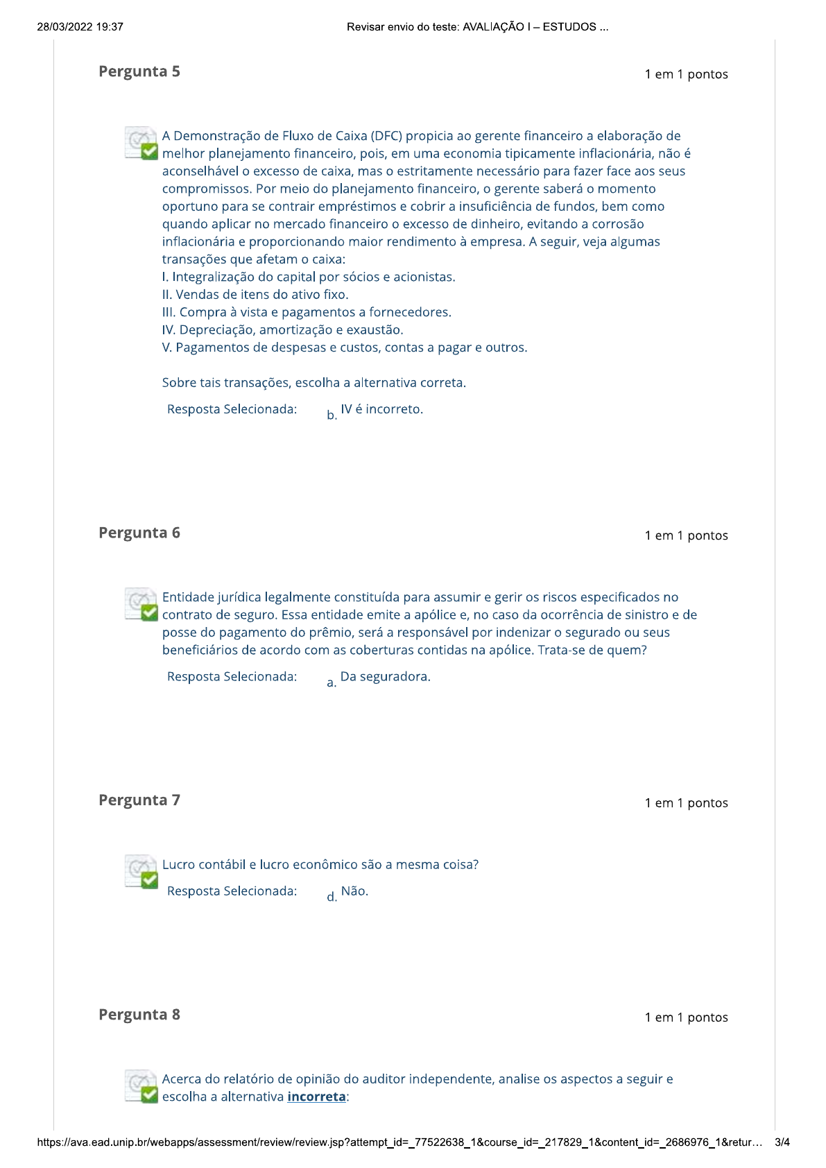 ESTUDOS DISCIPLINARES XI AVALIAÇÃO - UNIP EAD - Controladoria E ...