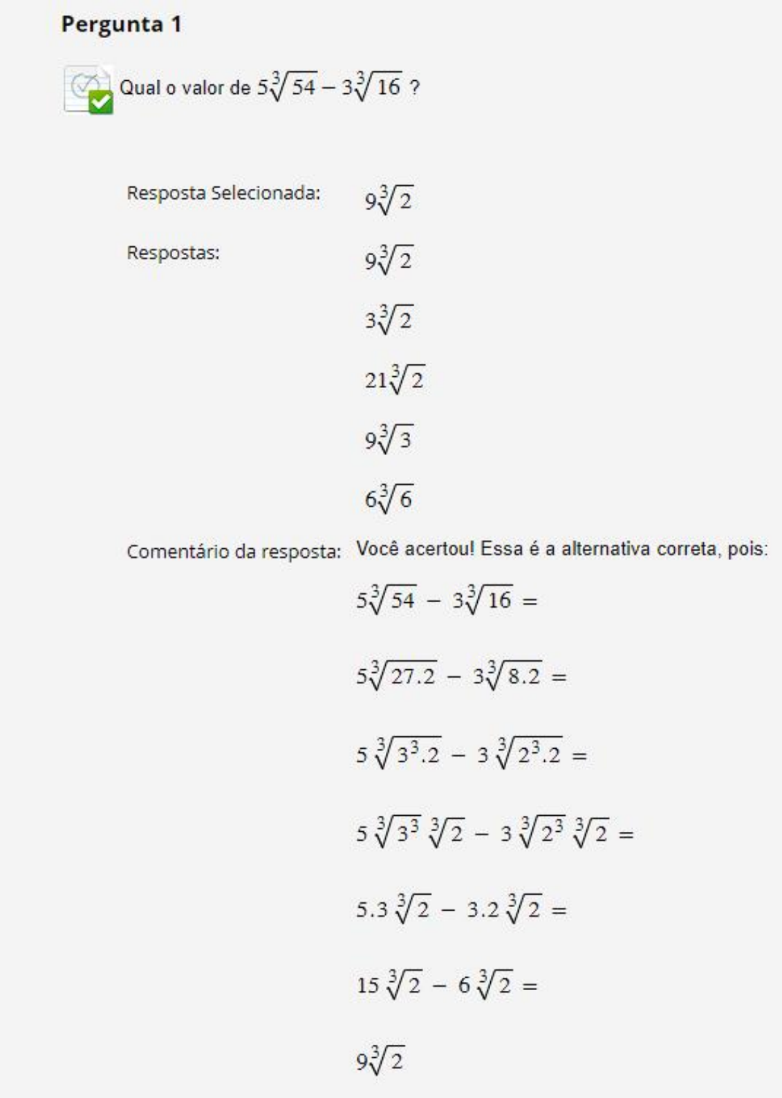 Quiz Matematica Basica UNIVESP Semana 1 a 5 - Matemática Básica