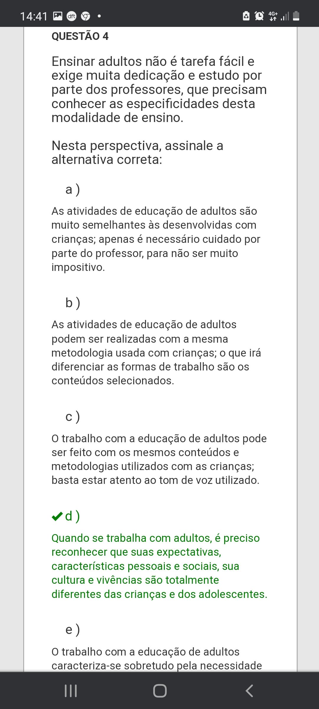 Prova Unifacvest - Fundamentos Da Açao Pedagogica