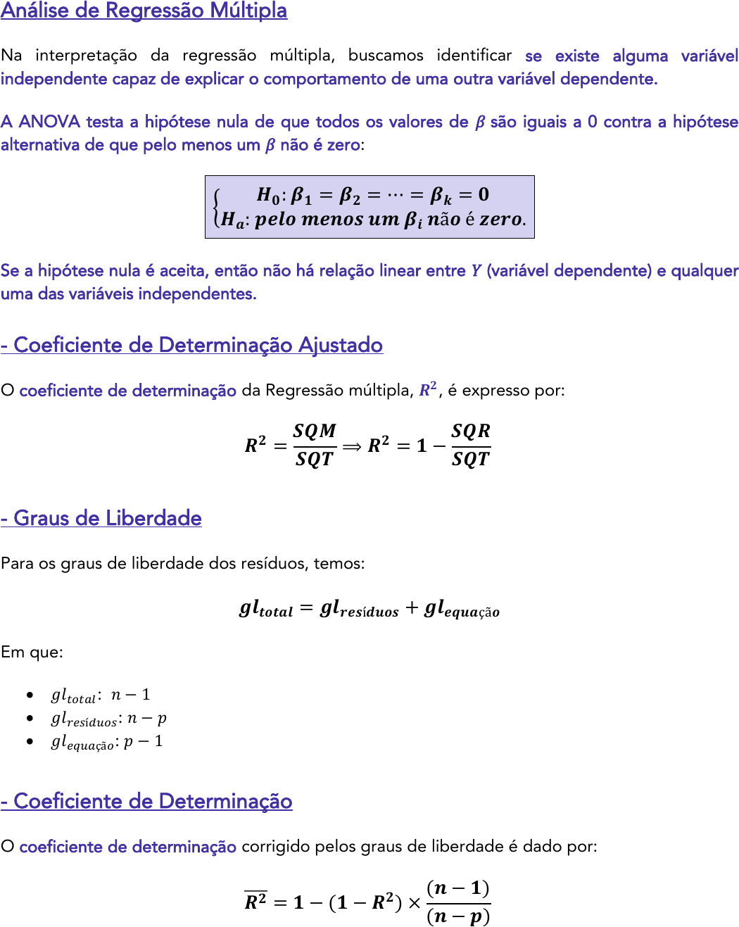 Análise De Variância (Anova) E Regressão Linear Múltipla – Parte 5