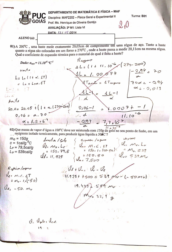 Prova 3 Fisica Ii Prof Henrique Fisica Geral E Experimental Ii