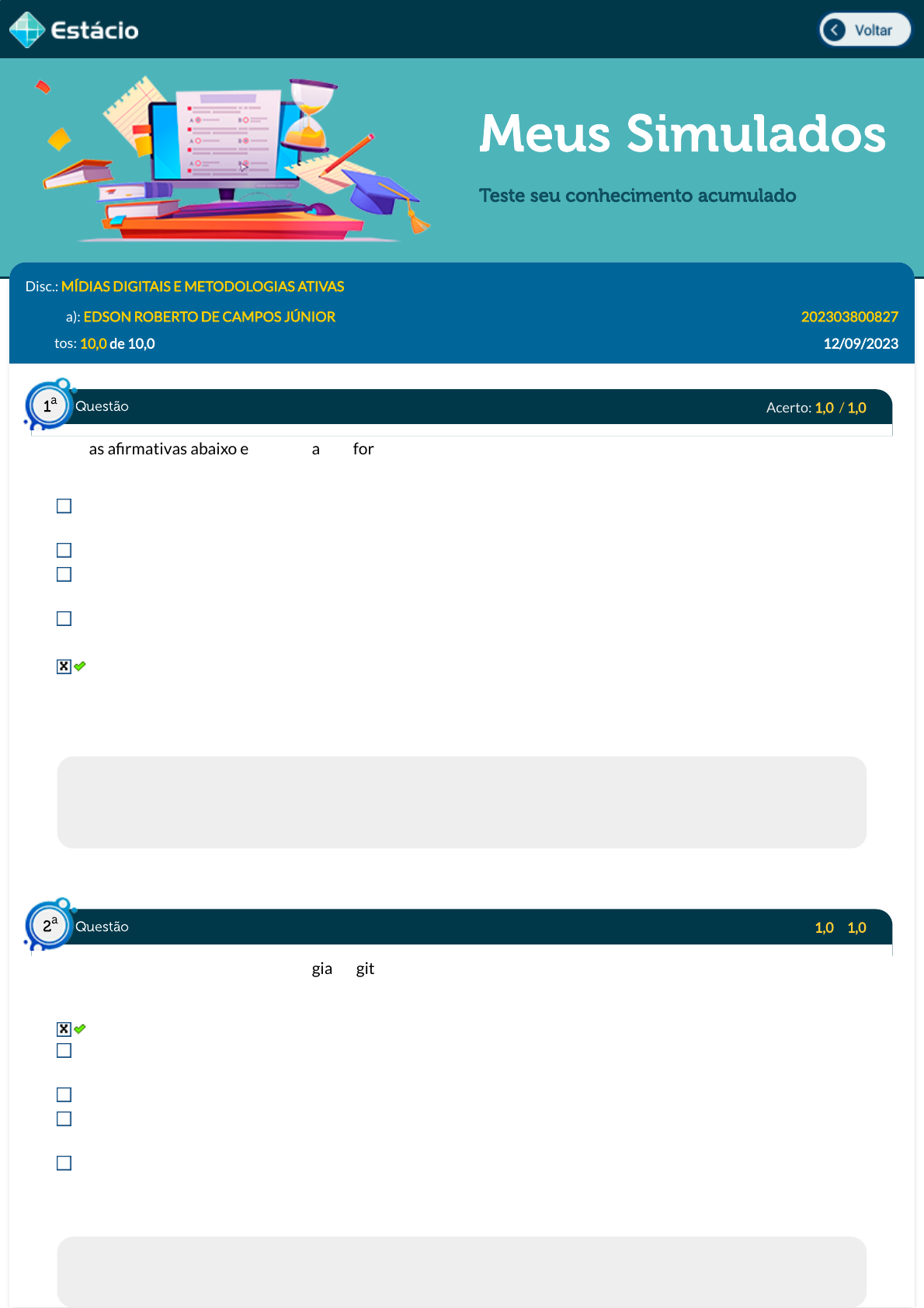 Grátis: AVA2-MÍDIAS DIGITAIS E METODOLOGIAS ATIVAS - Questões Resolvidas  com Gabarito em PDF
