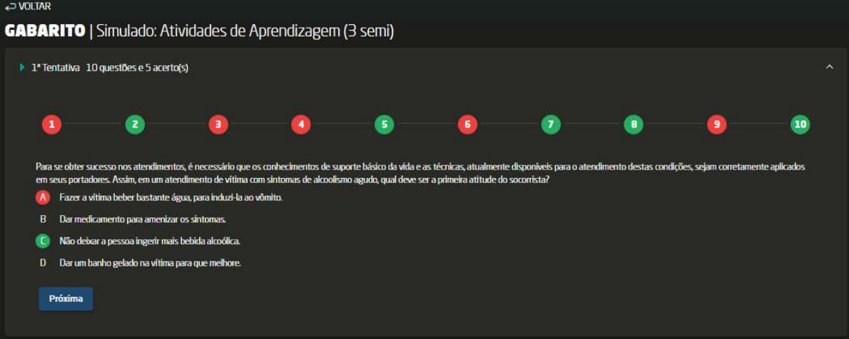 Simulado - Primeira Tentativa - 10 Questões - Primeiros Socorros Uniasselvi