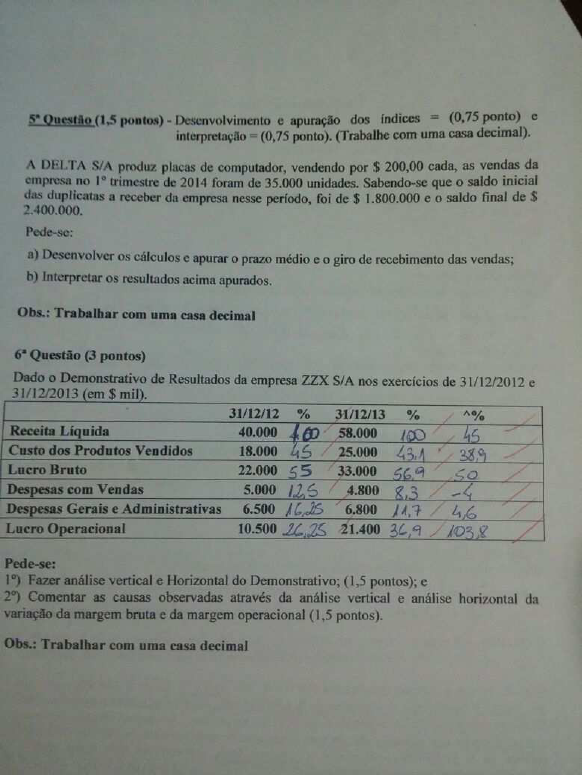 Av1 Analise Das Demonstrações Financeiras 2 Análise Das Demonstrações Financeiras 0031