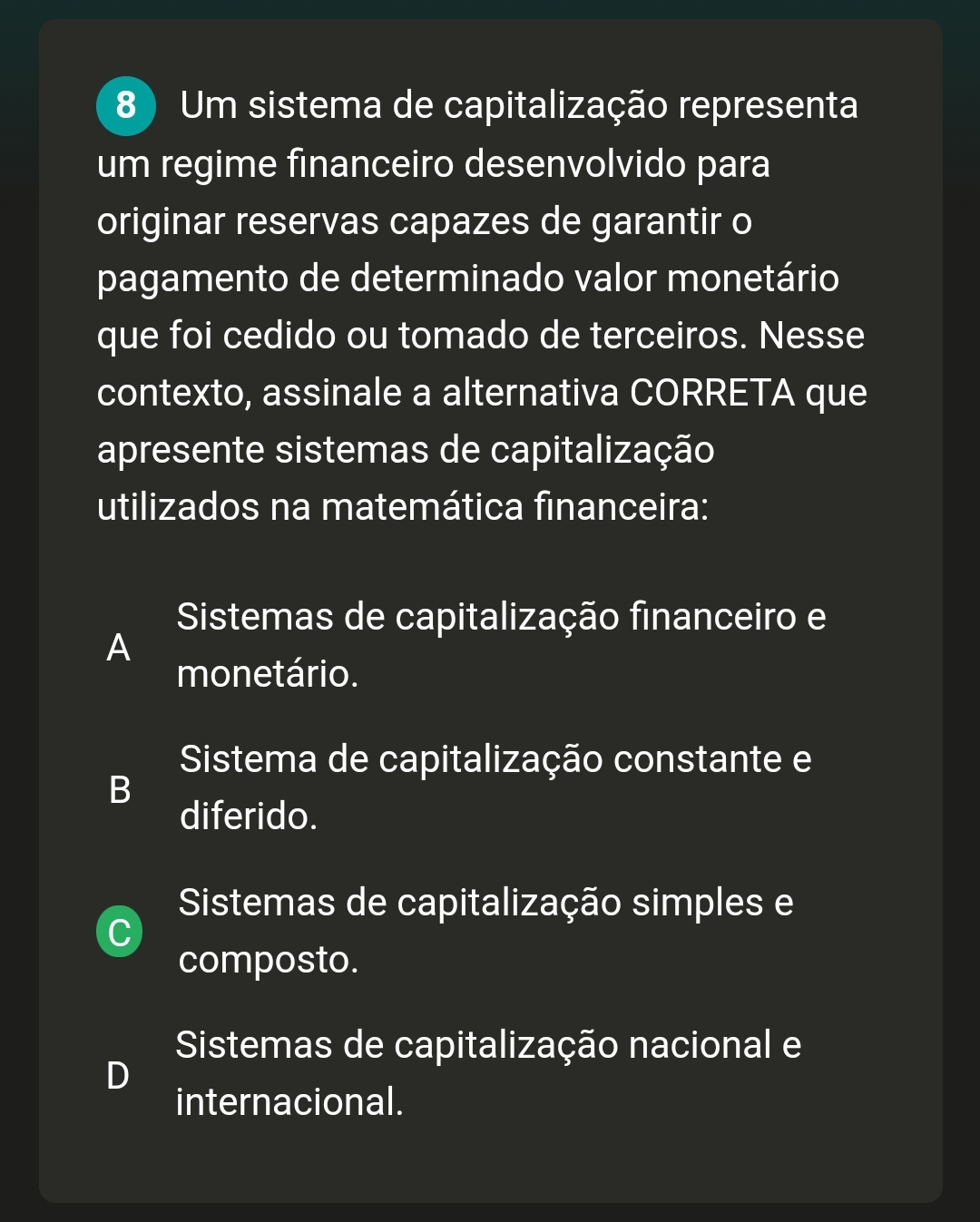 matemática Matemática Financeira