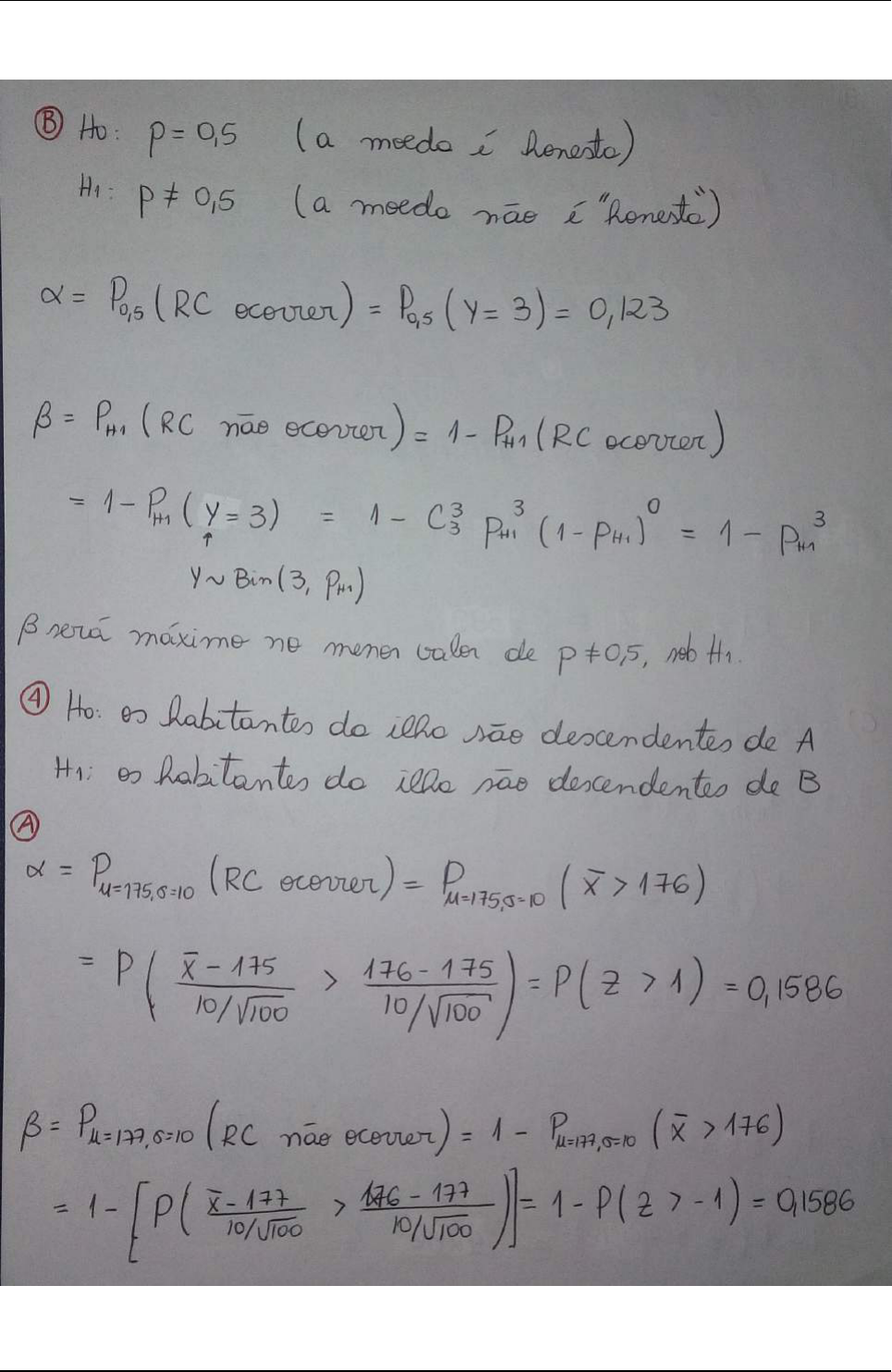 05.2 Gabarito Lista 5 - Introdução à Probabilidade E A Estatística II