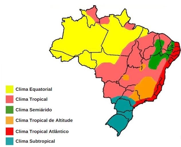 Mapa Climas Do Brasil Significados 48 Geografia 2913