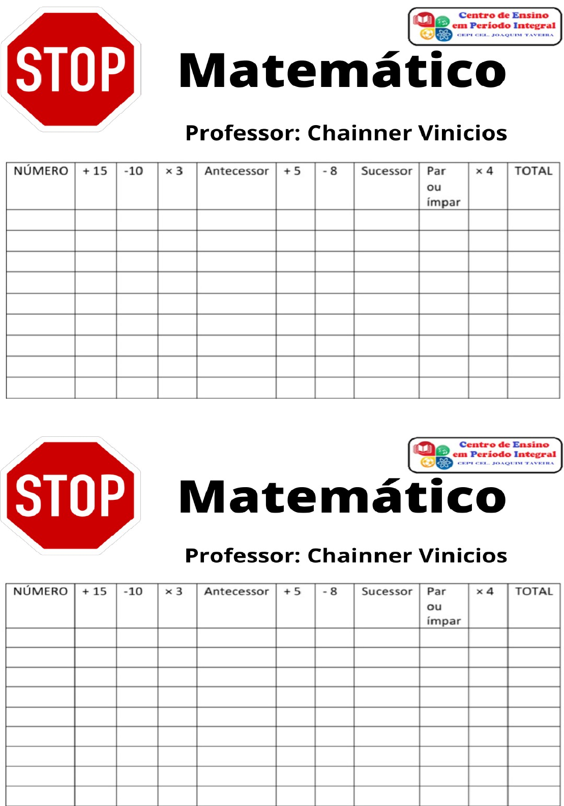 Stop de Matemática