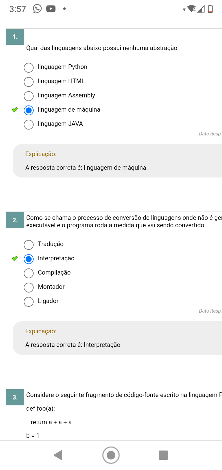 Quest Es Paradigma Da Linguagem De Programa O Prova Av Paradigmas De