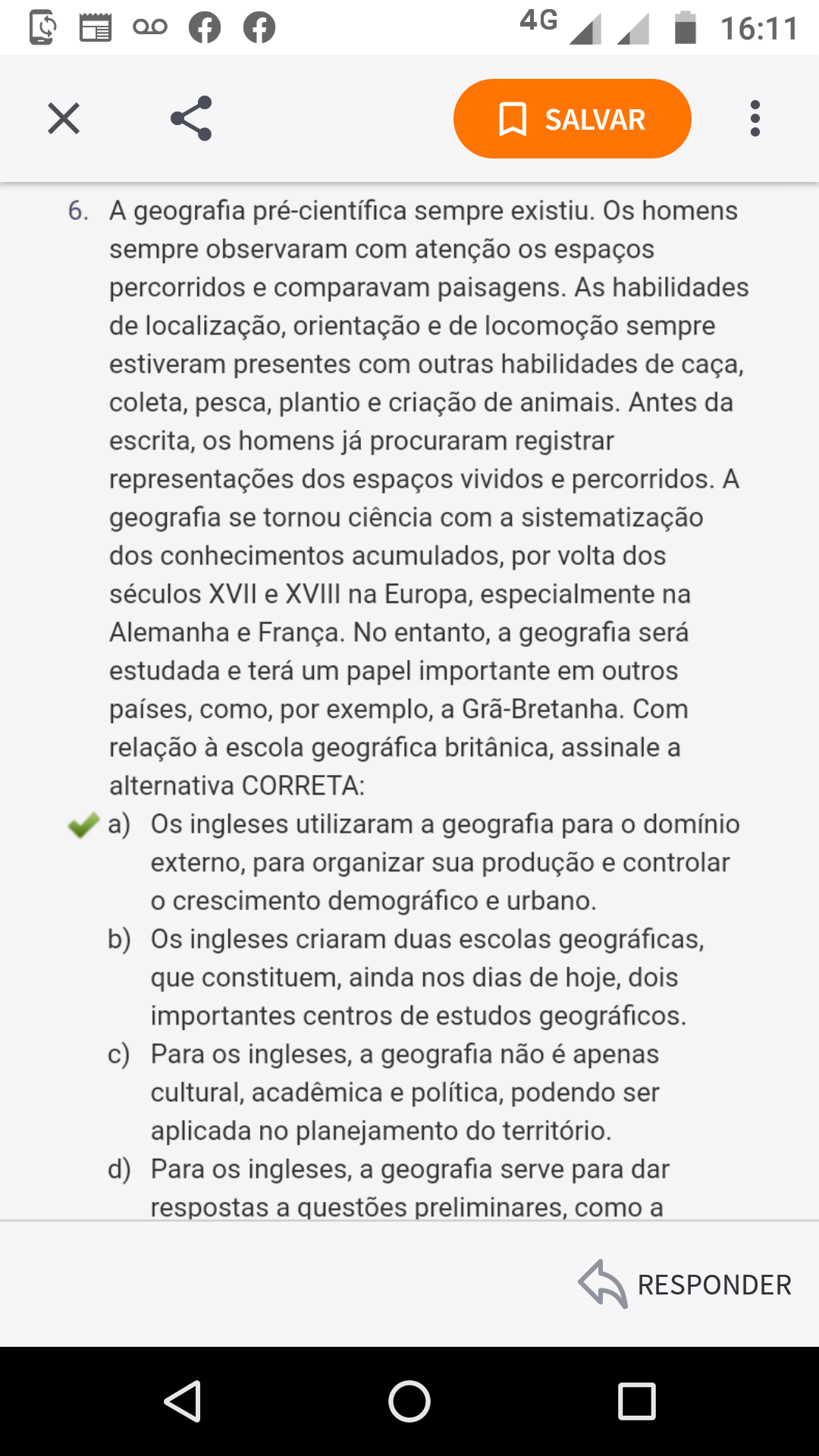 Avaliação 3 De Geografia - Metodologia E Conteúdos Básicos De Geografia