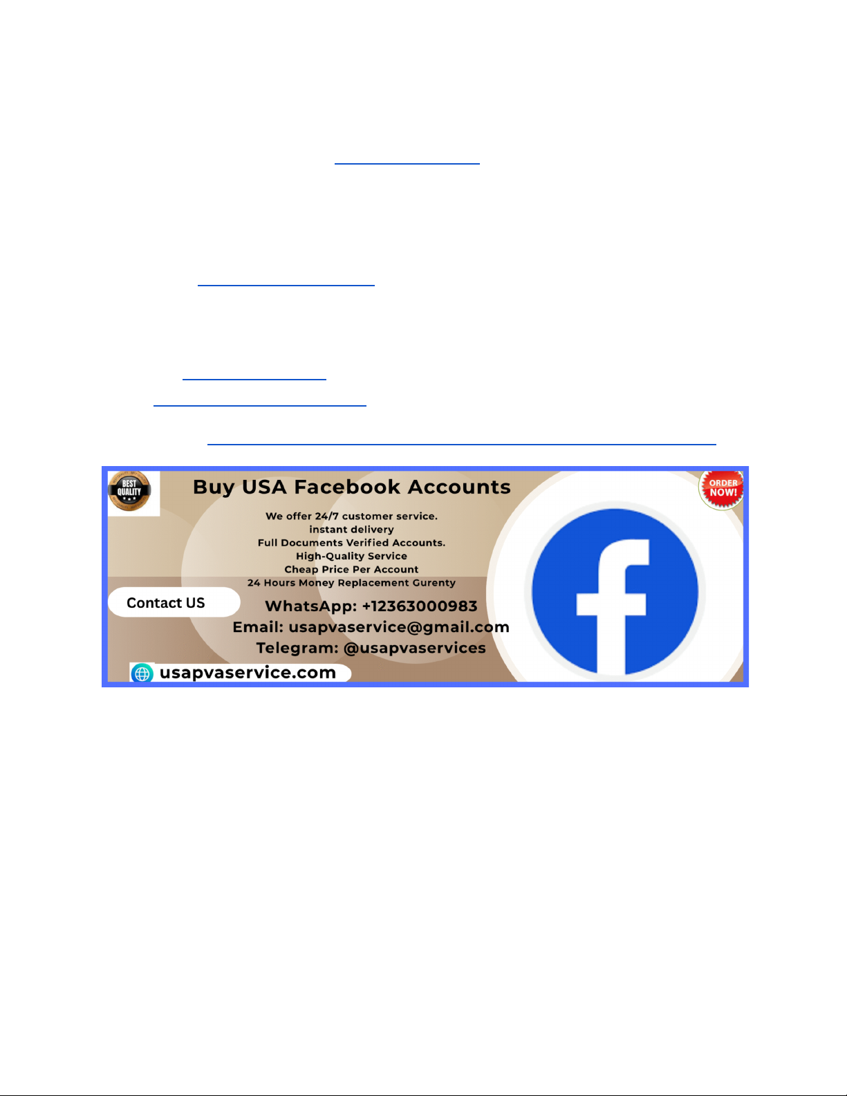 Free: Best Places to Buy Facebook Accounts for Business Ads Use - Clear and  Objective PDF Material for Quick Study | Passei Direto