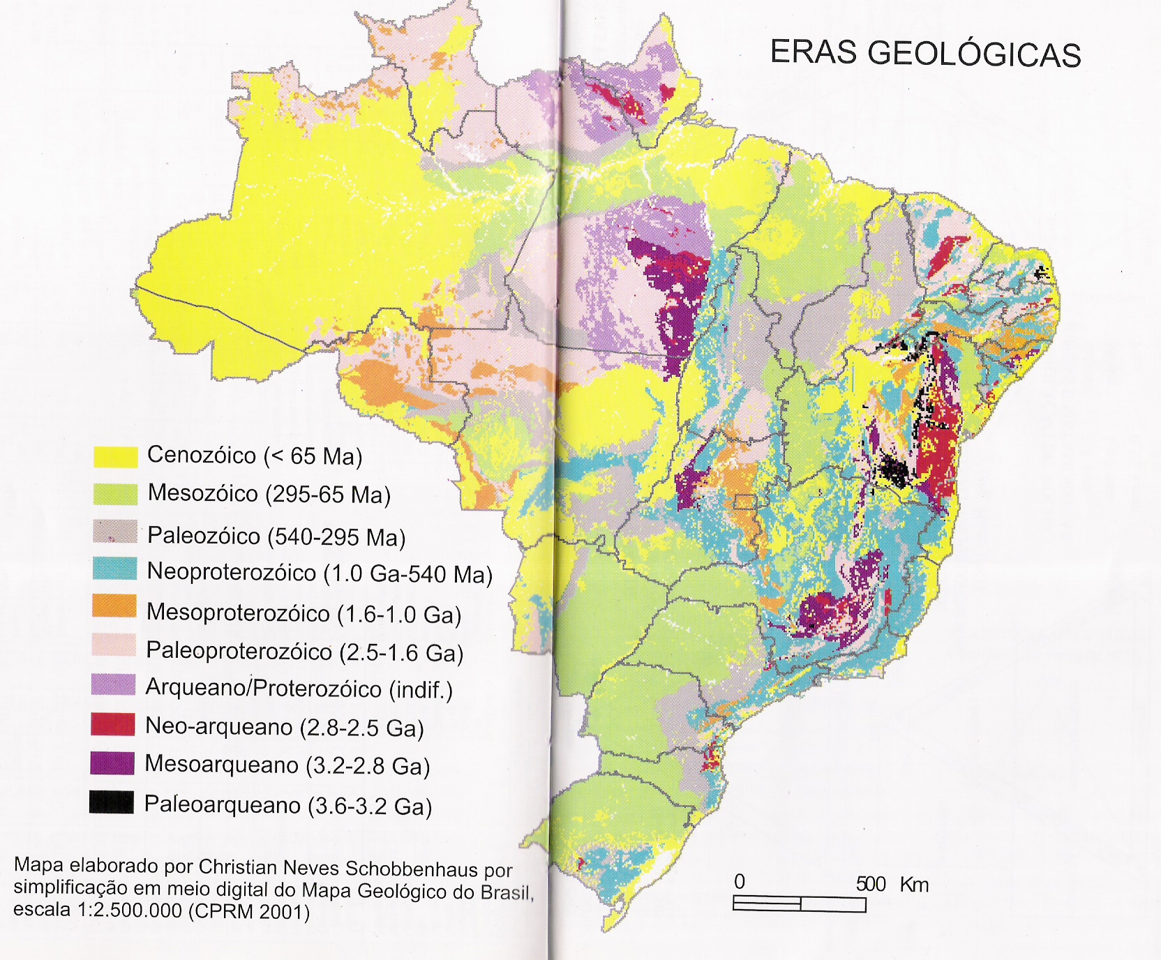 Mapa Eras Geológicas Geologia