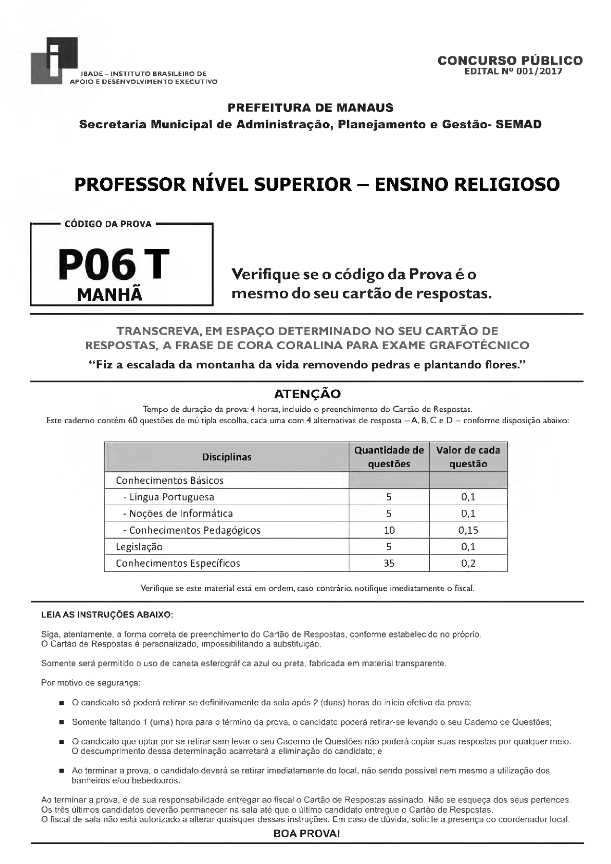 EJA: AVALIAÇÃO DE ENSINO RELIGIOSO - 6º E 7º ANO - ANIMISMO