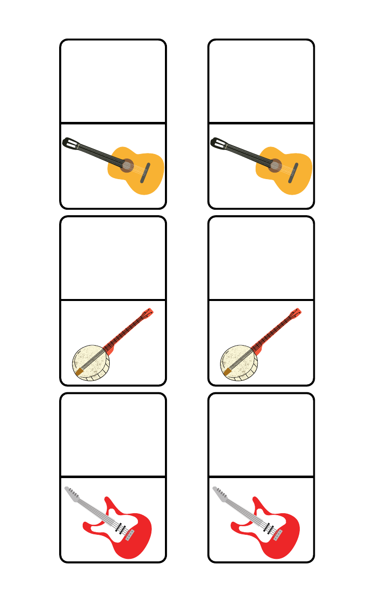 A Música e a Criança: Jogo da Memória: Instrumentos Musicais