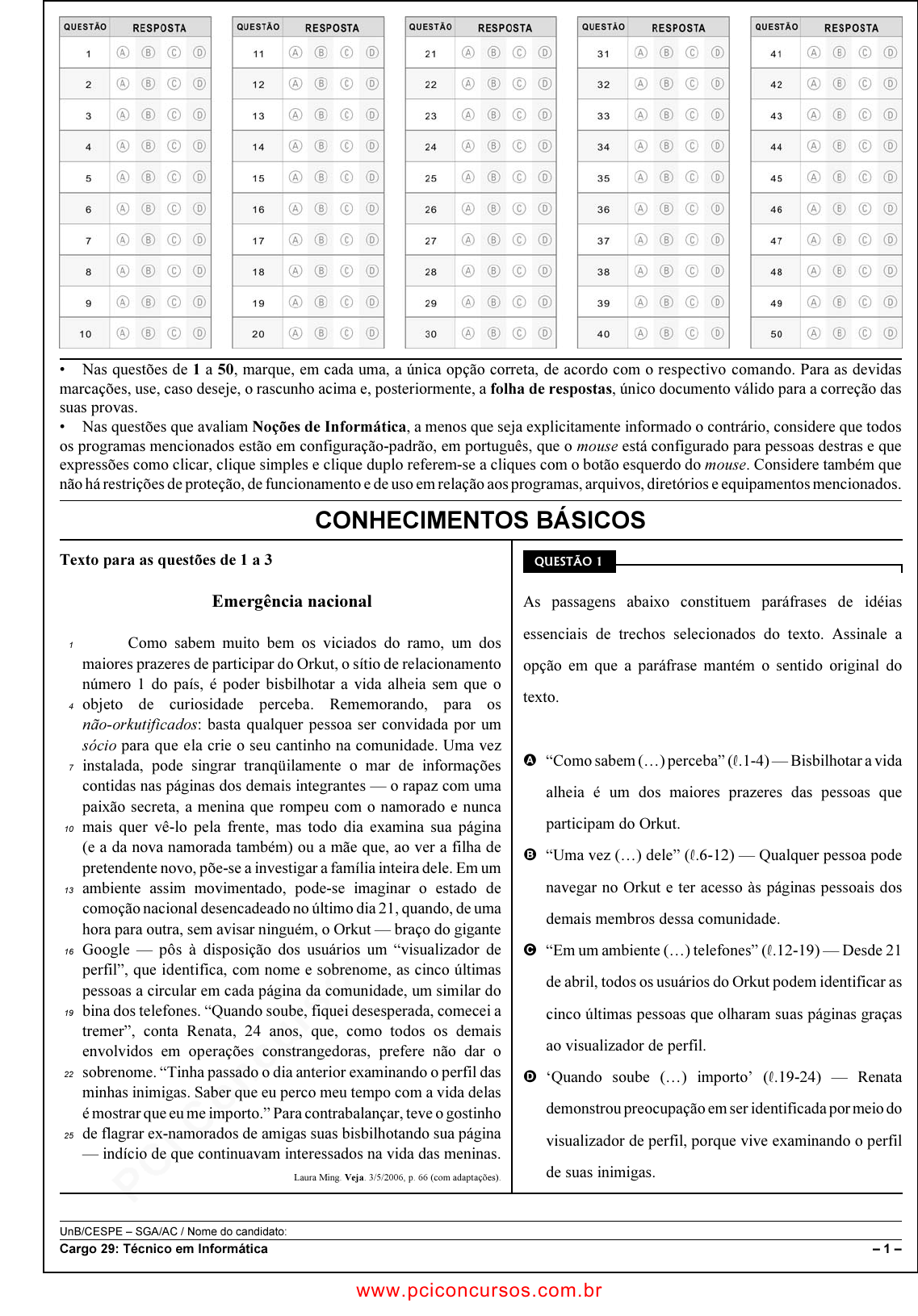 Total Cespe Info, PDF, Janela (informática)