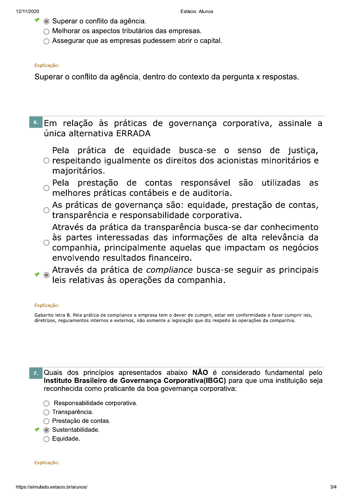 GOVERNANÇA CORPOR., RISCO E COMPLIANCE - Governança Corporativa Esa