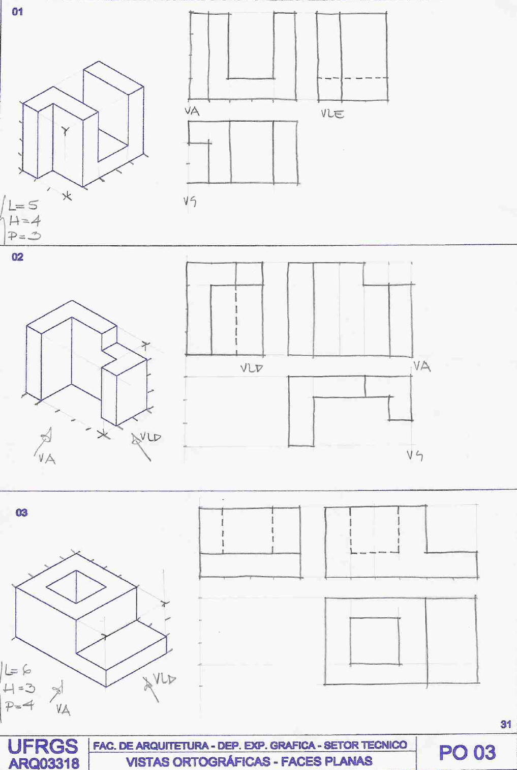Exercícios com gabarito - Desenho Técnico/Técnicas de representação ...