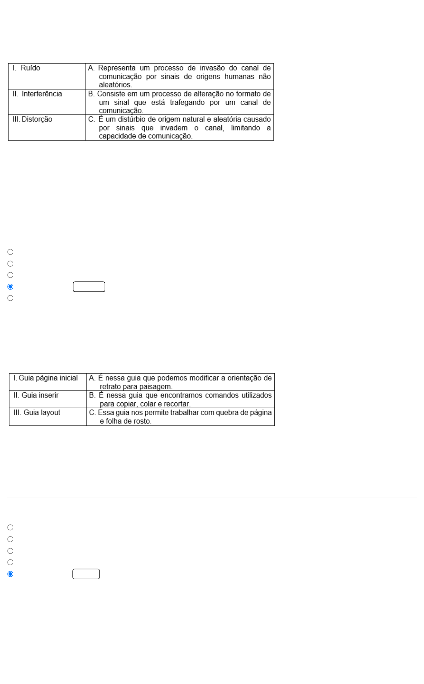 Associe as extensões de arquivos da coluna 1 com os softwar