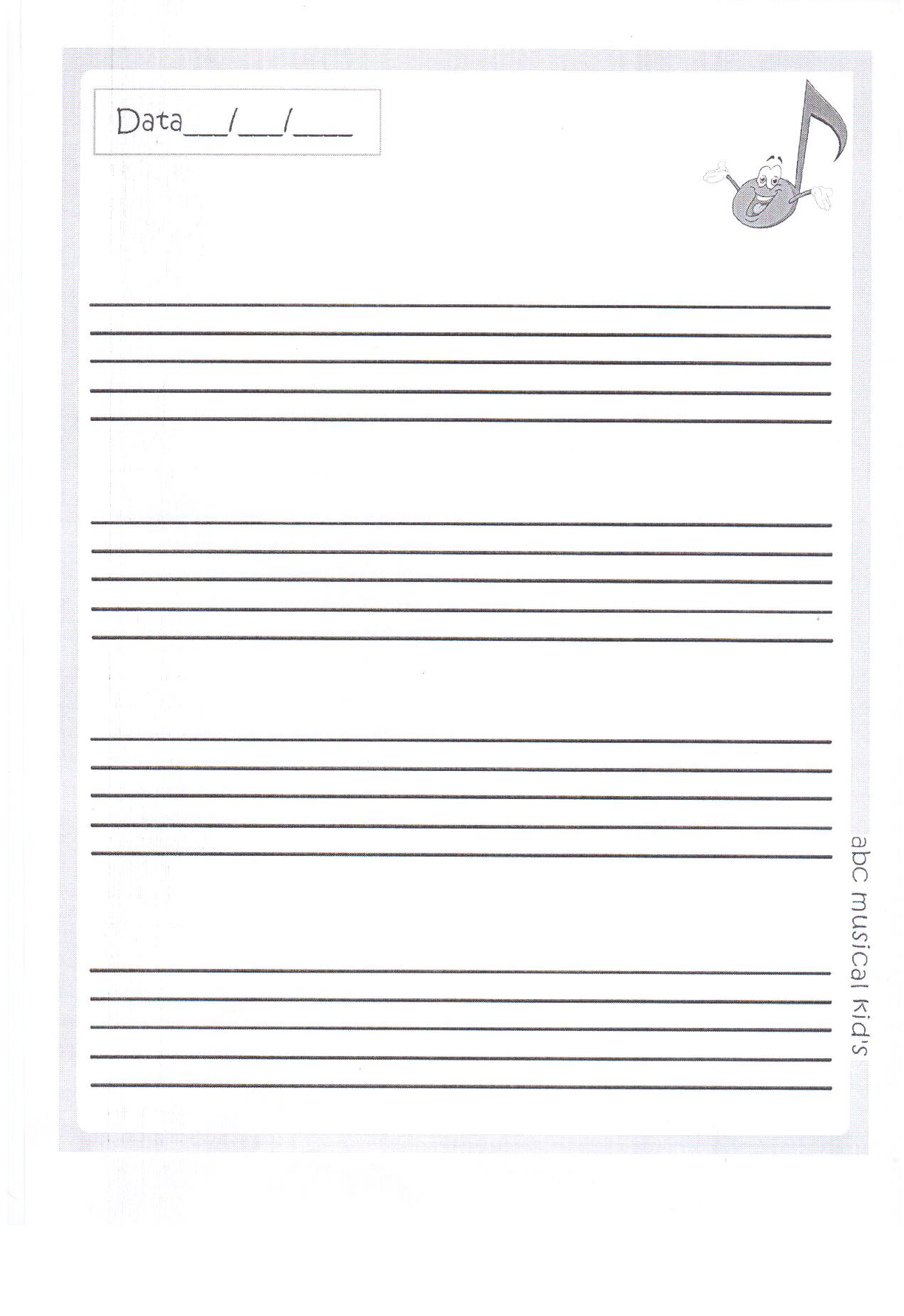 Caderno de Atividades para aulas de piano - Abc Musical Kid's