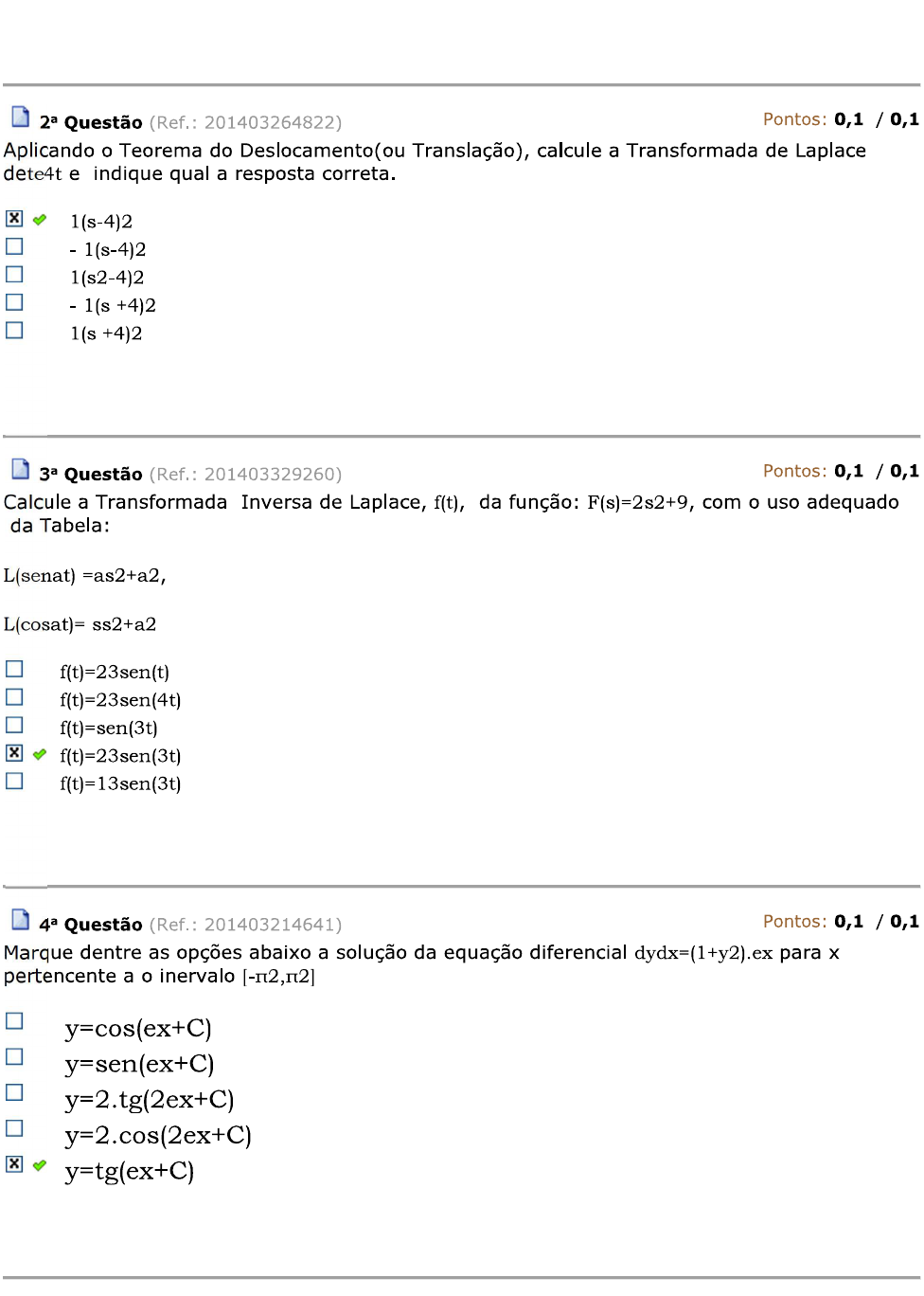 Banco De Questoes Calculo III 3 Estacio BDQ AV1 AV2 AVS AV 2 - Cálculo III