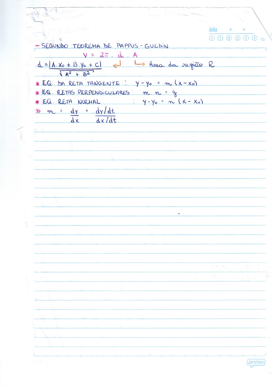 RESUMO CALCULO B 1 UNIDADE - Cálculo II