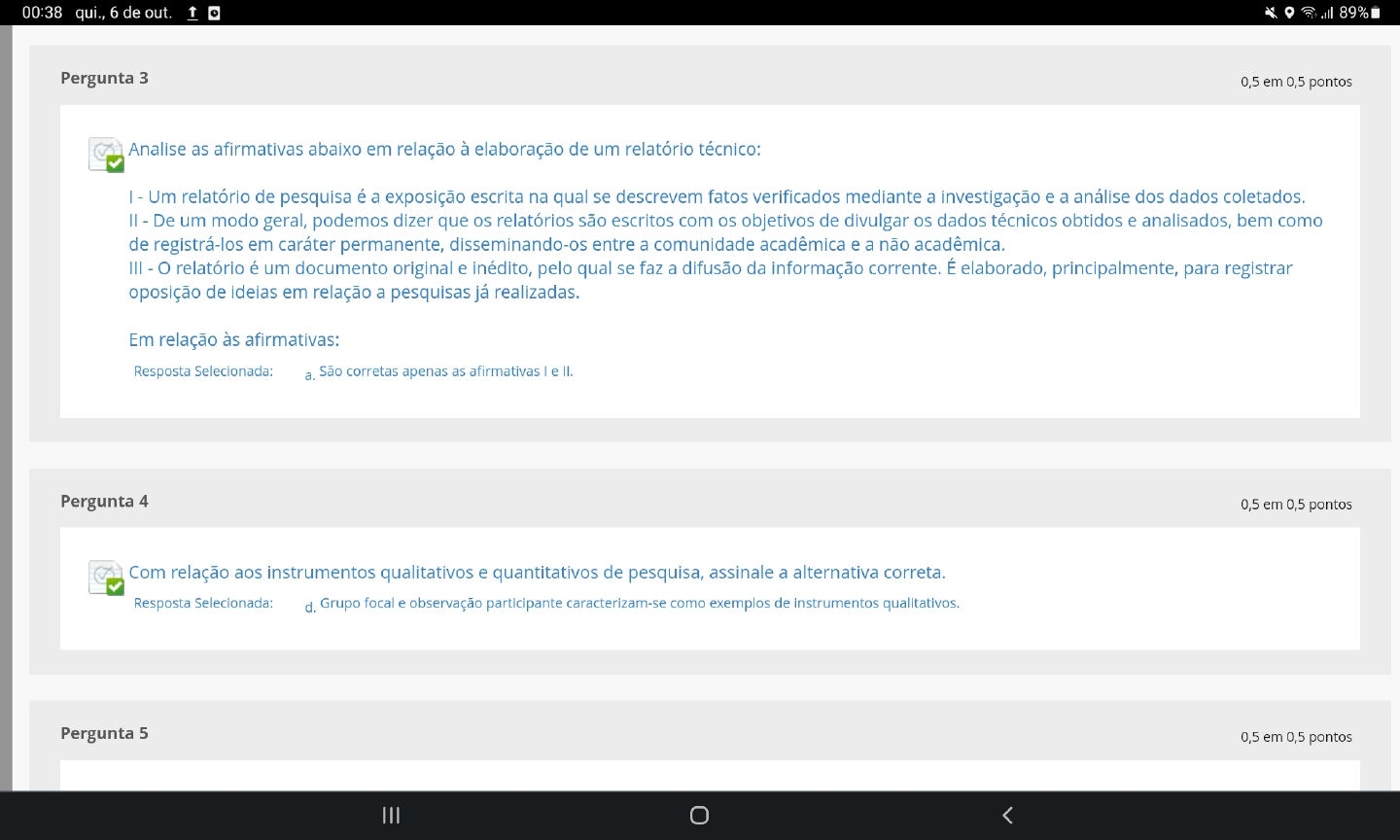 AVA - MÉTODO DE PESQUISA - QUESTIONÁRIO I - Métodos De Pesquisas