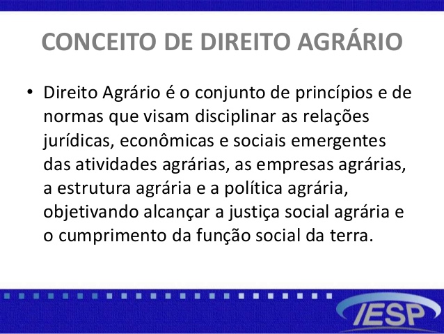 O Que é Direito Agrário O Que é Direito Agrário