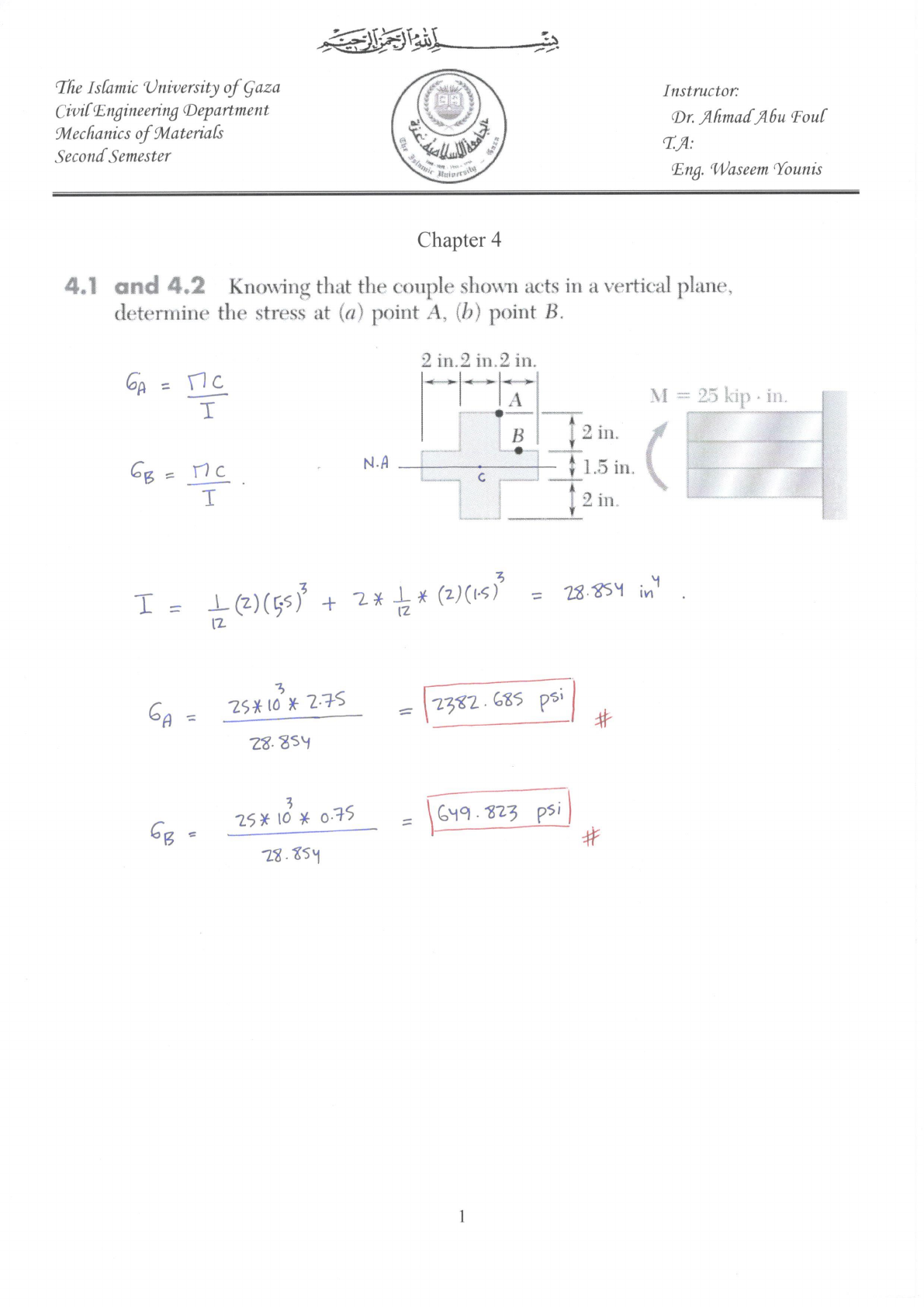 Statics and Mechanics of Materials - Solution - Chapter 4 - Resistência ...