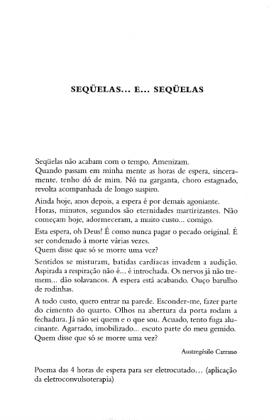 O Canto dos Malditos Austragesilo Carran Psicologia