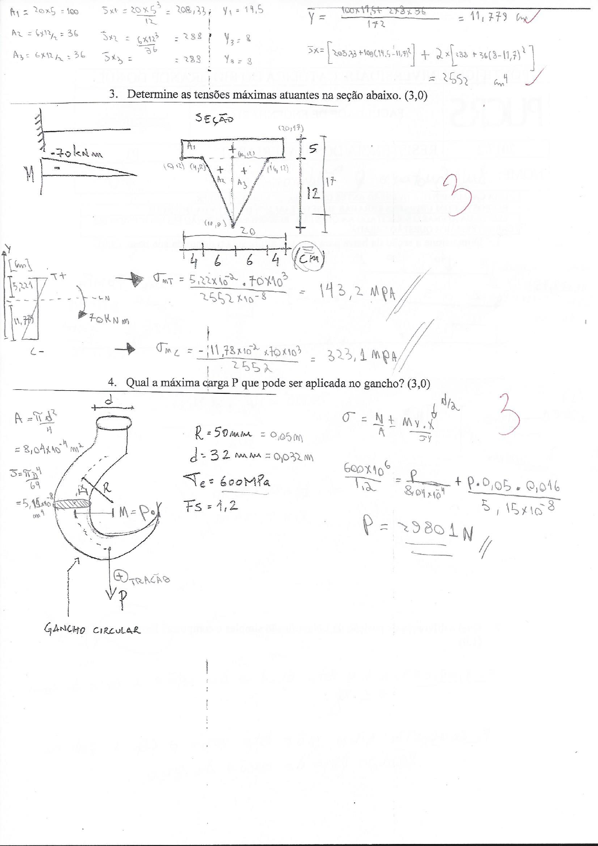 P1 ResistÊncia Dos Materiais Ii 2 Prof Paulo Resistência Dos