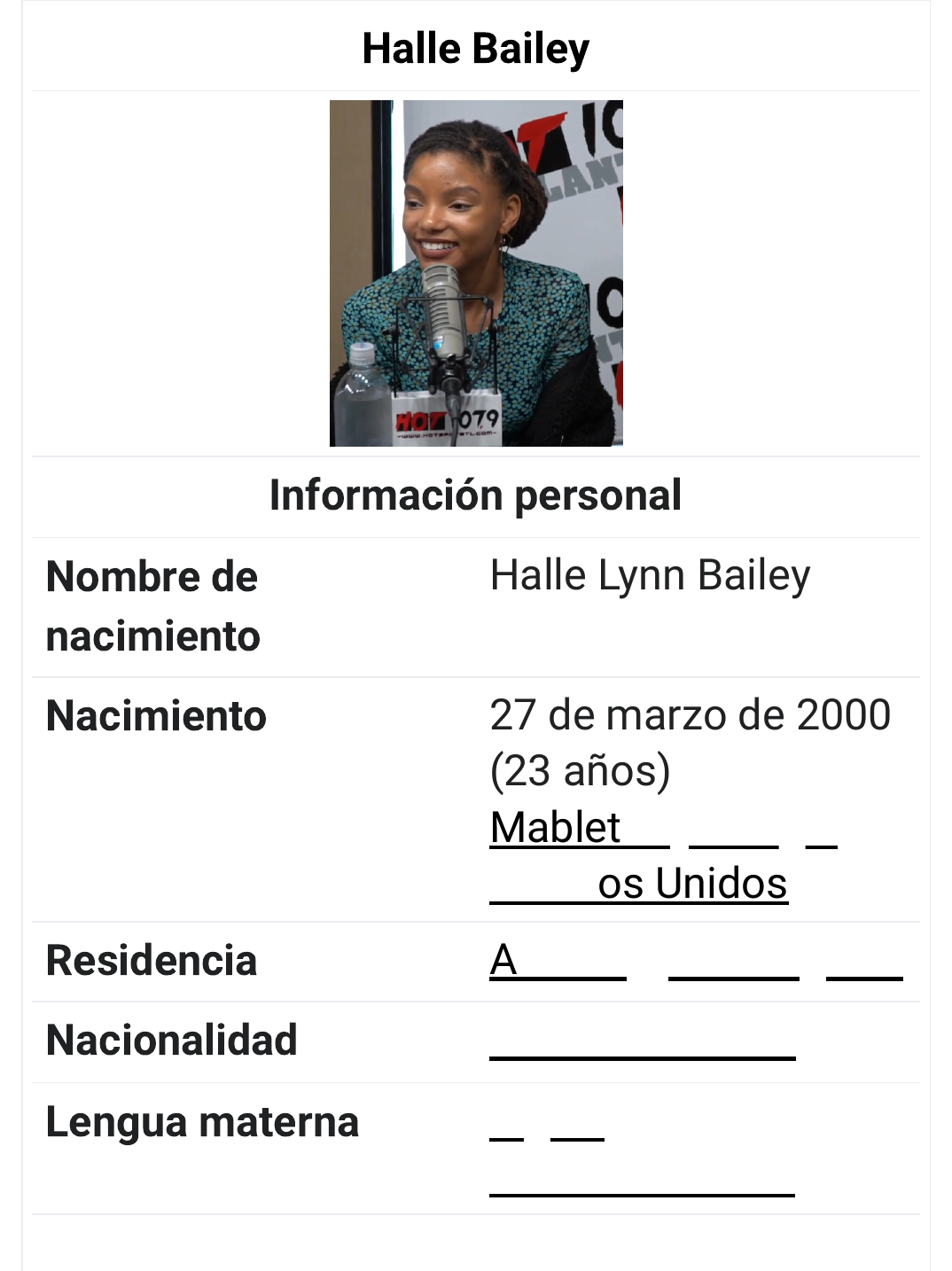 Halle Bailey - Wikipedia, la enciclopedia libre - História