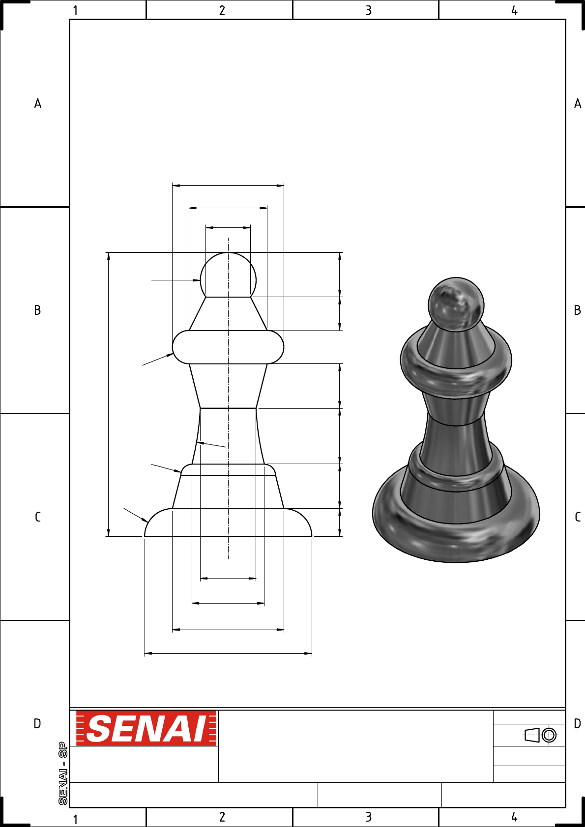 Fazendo peça de xadrez no torno CNC em 1 minuto 