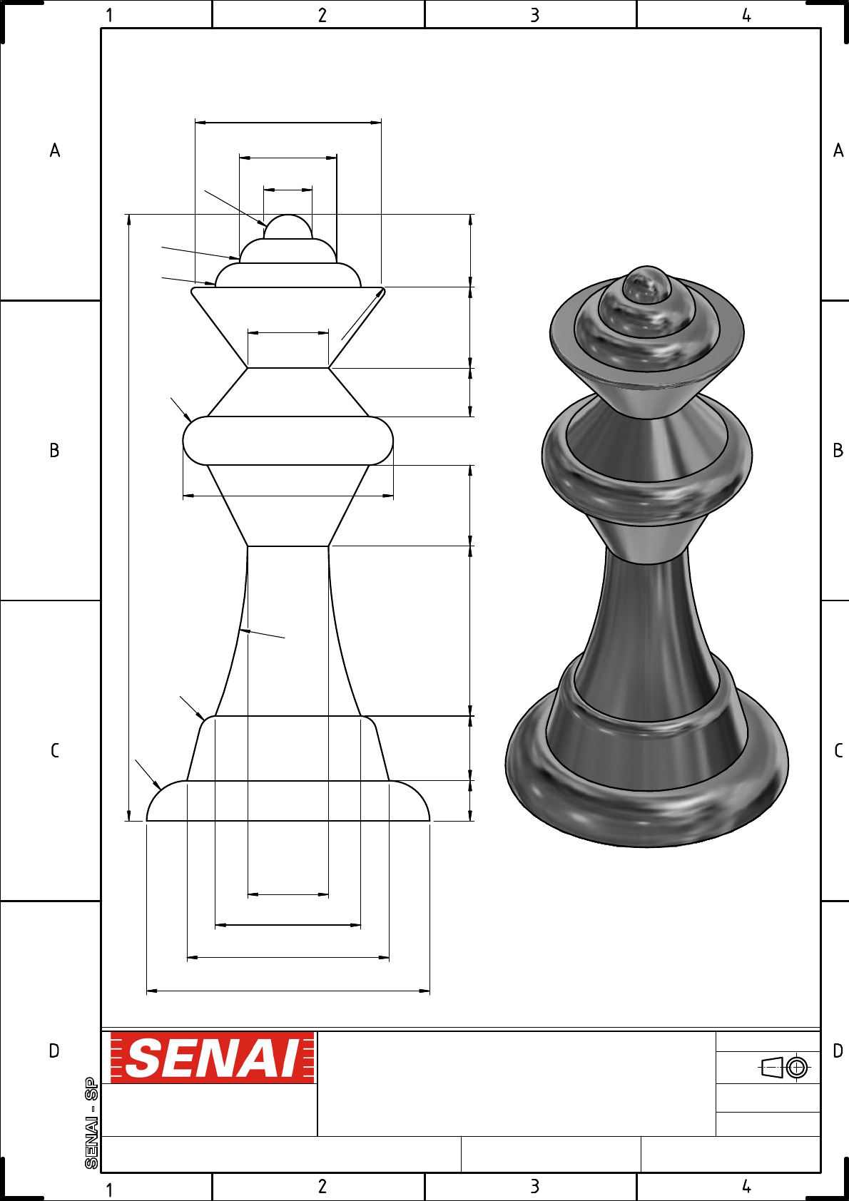 Fazendo peça de xadrez no torno CNC em 1 minuto 