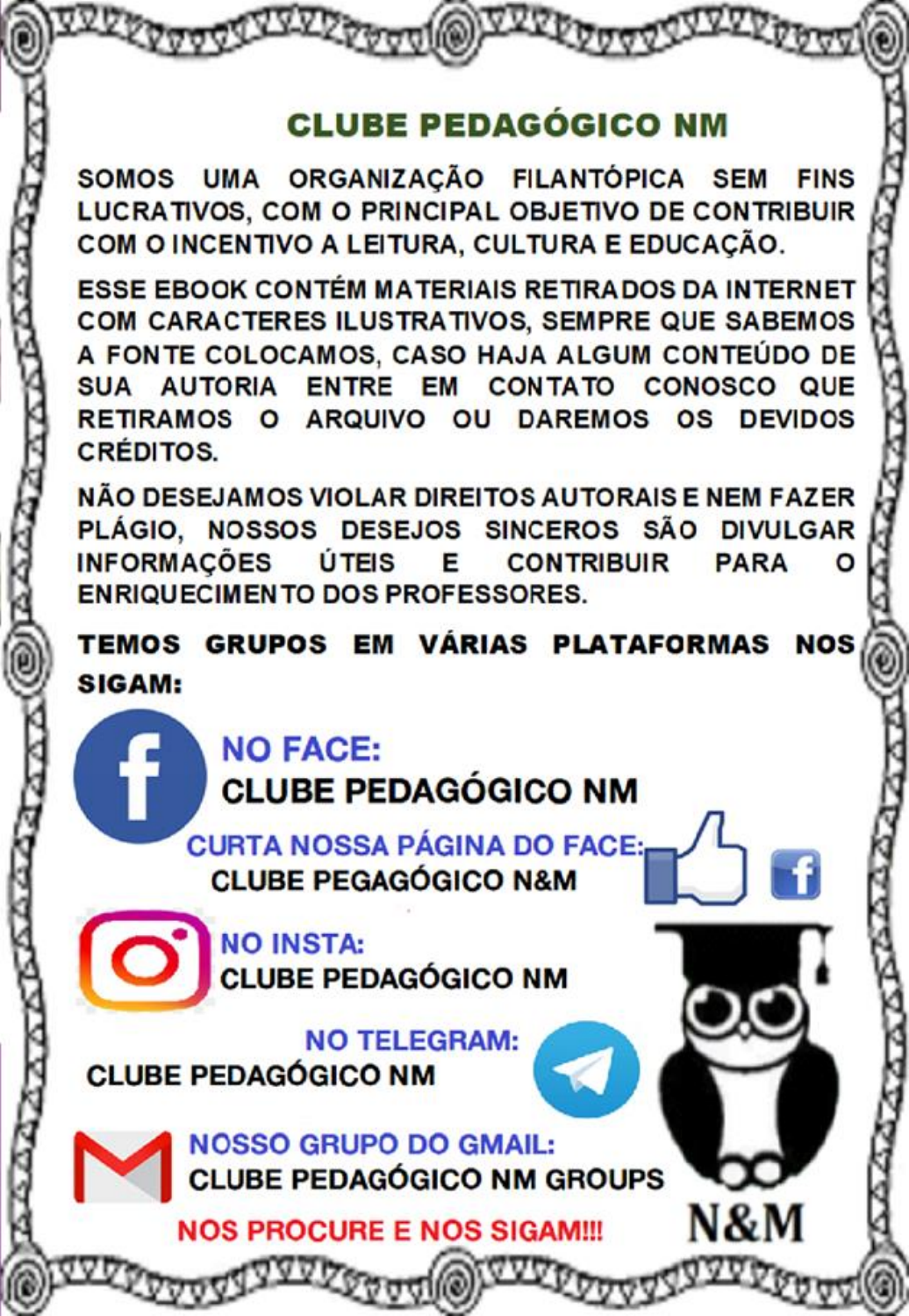 SEQUENCIAS DIVERSAS - CLUBE PEDAGÓGICO NM (1) - Pedagogia