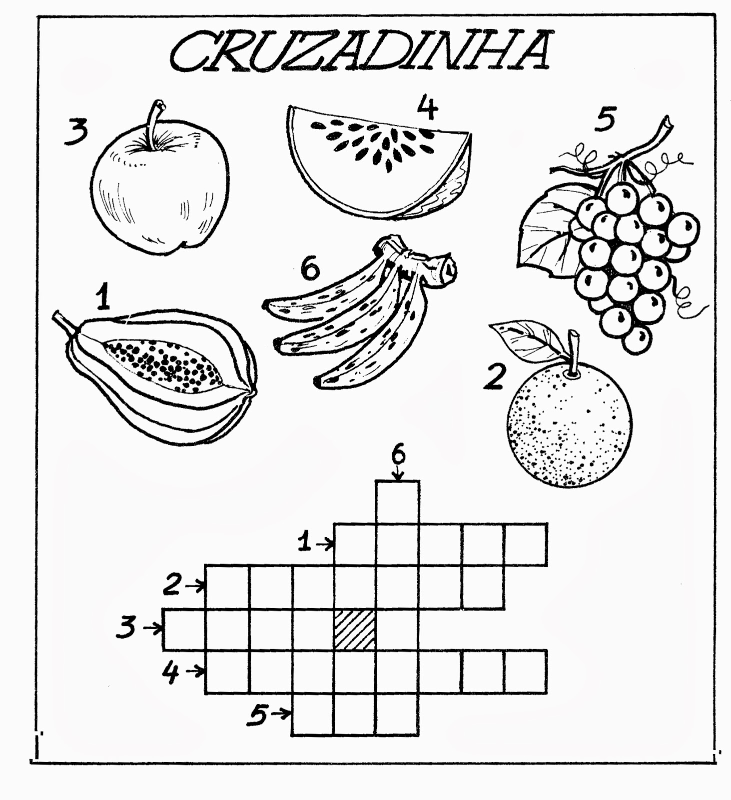 Cartilhas e atividades fundamental 1 e 2: CAÇA PALAVRAS FRUTAS DO