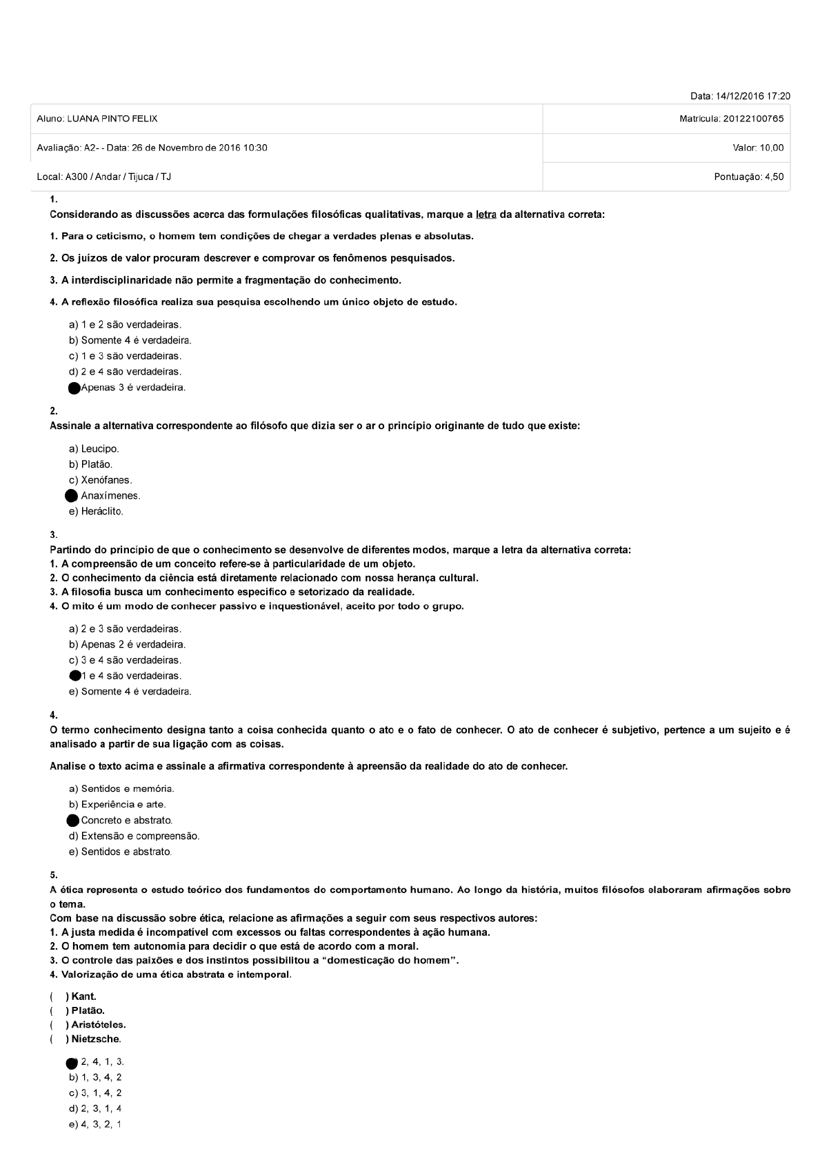 Prova Filosofia - Filosofia Do Direito