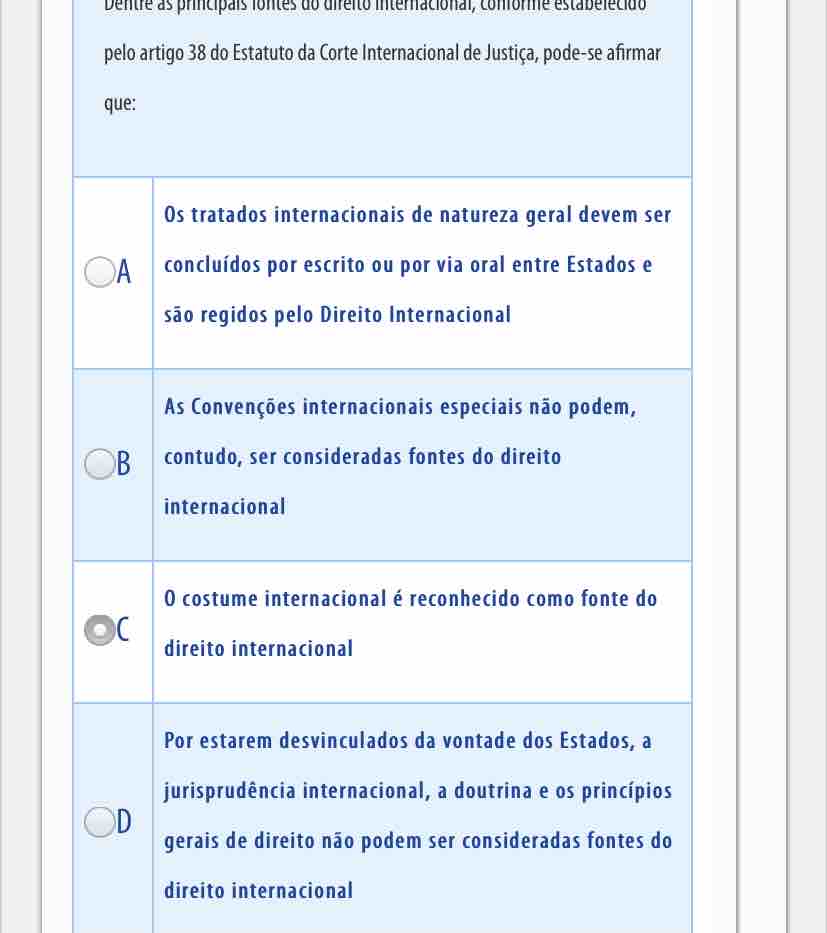 D. Internacional Público - Direito Internacional Público