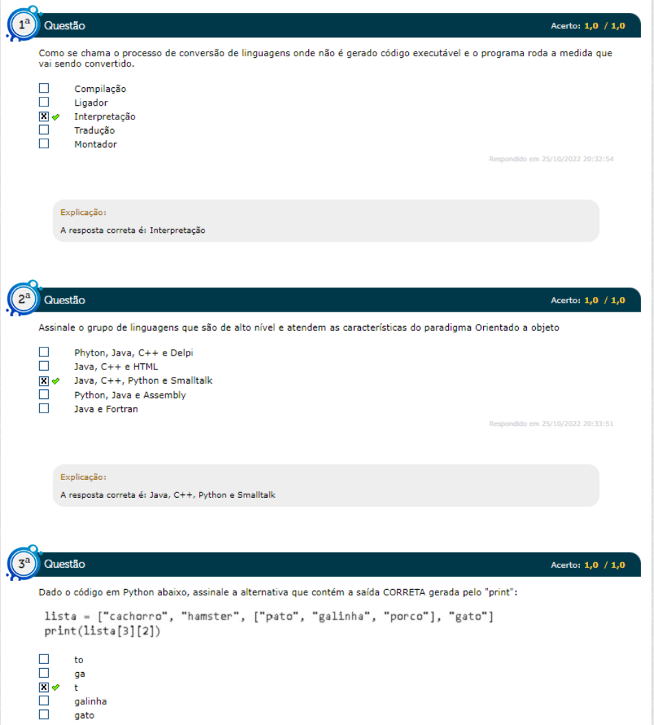 Simulado Paradigmas De Linguagens De Programa O Em Python Paradigmas De Linguagens De