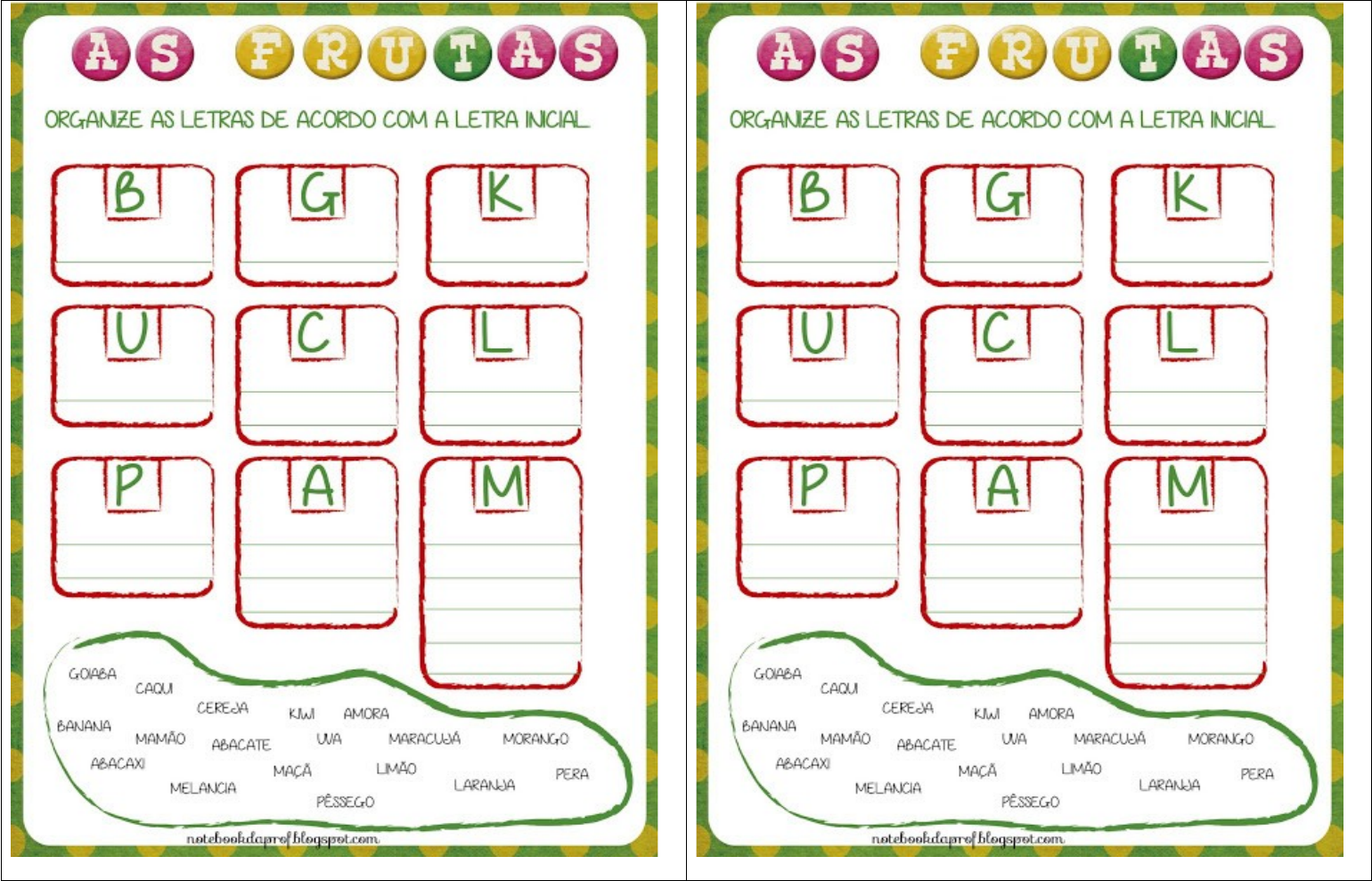 Exemplo Atividade Diagnostica 1 Ano Ensino Fundamental Sobre As Frutas