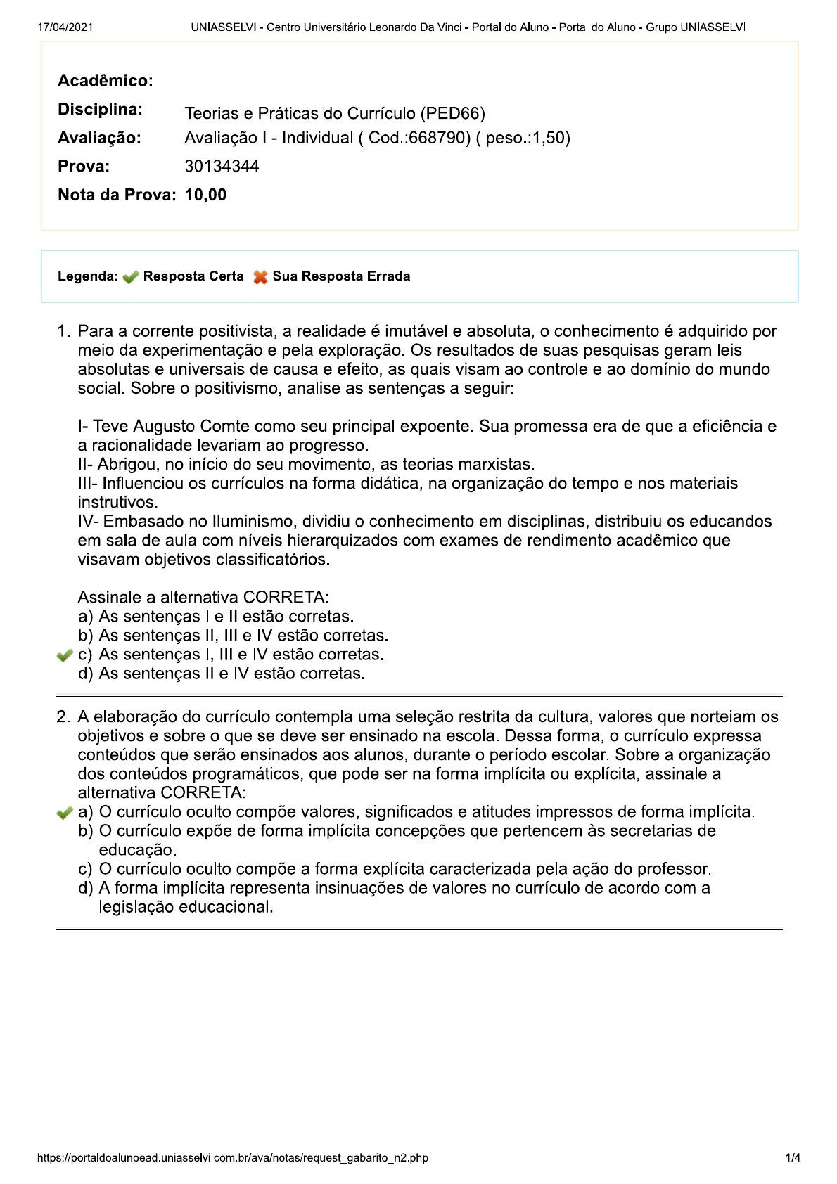 Teoria E Prática Do Currículo Avaliação 1 Teorias E Práticas Do Currículo