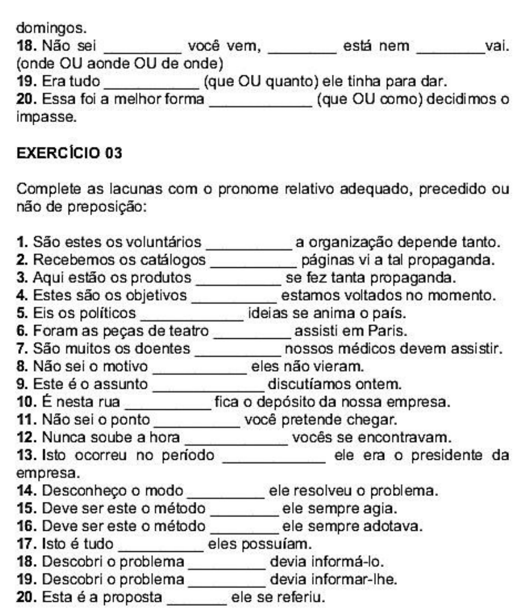 Ficha português 8 - ns - Distinguir «que» pronome relativo de