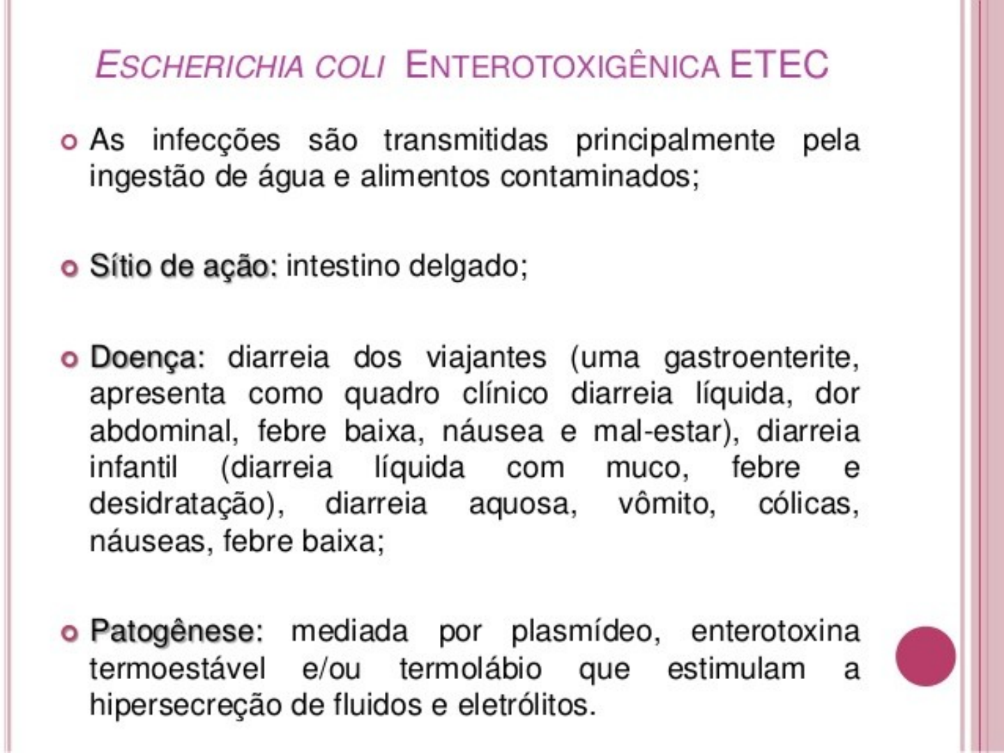 Grátis: Escherichia coli causadoras de Gastoenterites - Material Claro e  Objetivo em PDF para Estudo Rápido