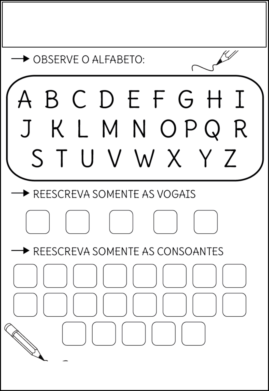 Atividades de Alfabetização: Consoantes e vogais 1  Consoantes e vogais,  Atividades de alfabetização, Atividades letra e