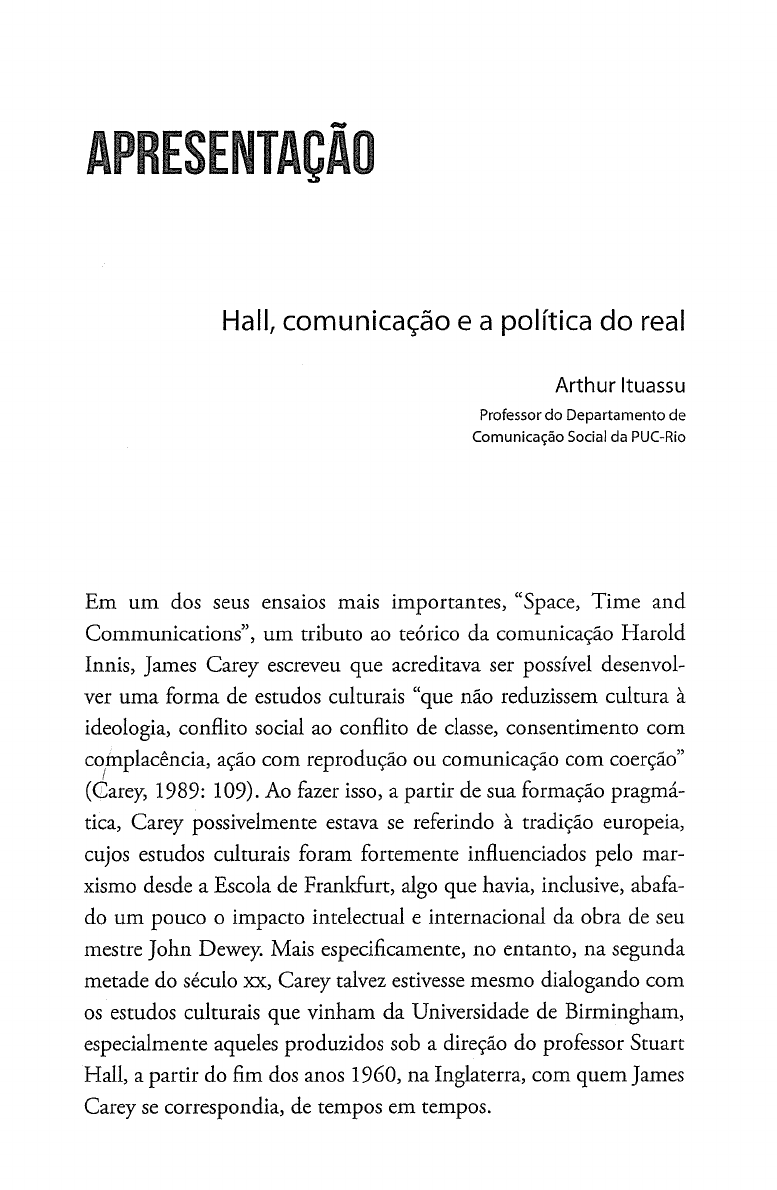 HALL Stuart. Cultura e Representacao, PDF, Antropologia